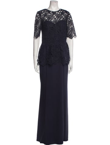 Amsale Dresses Lace Pattern Long Dress US 8 | M