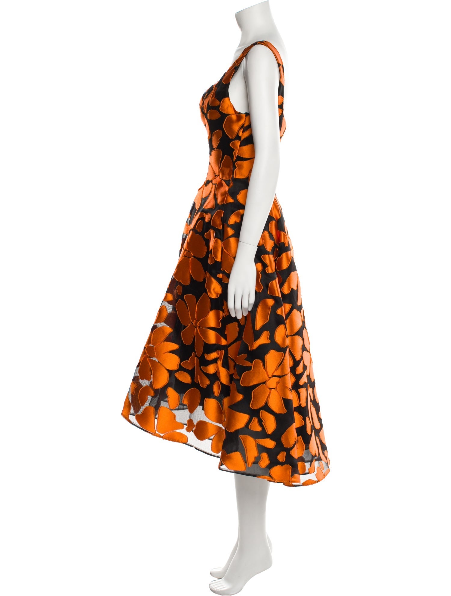 Amsale Floral Print Long Dress