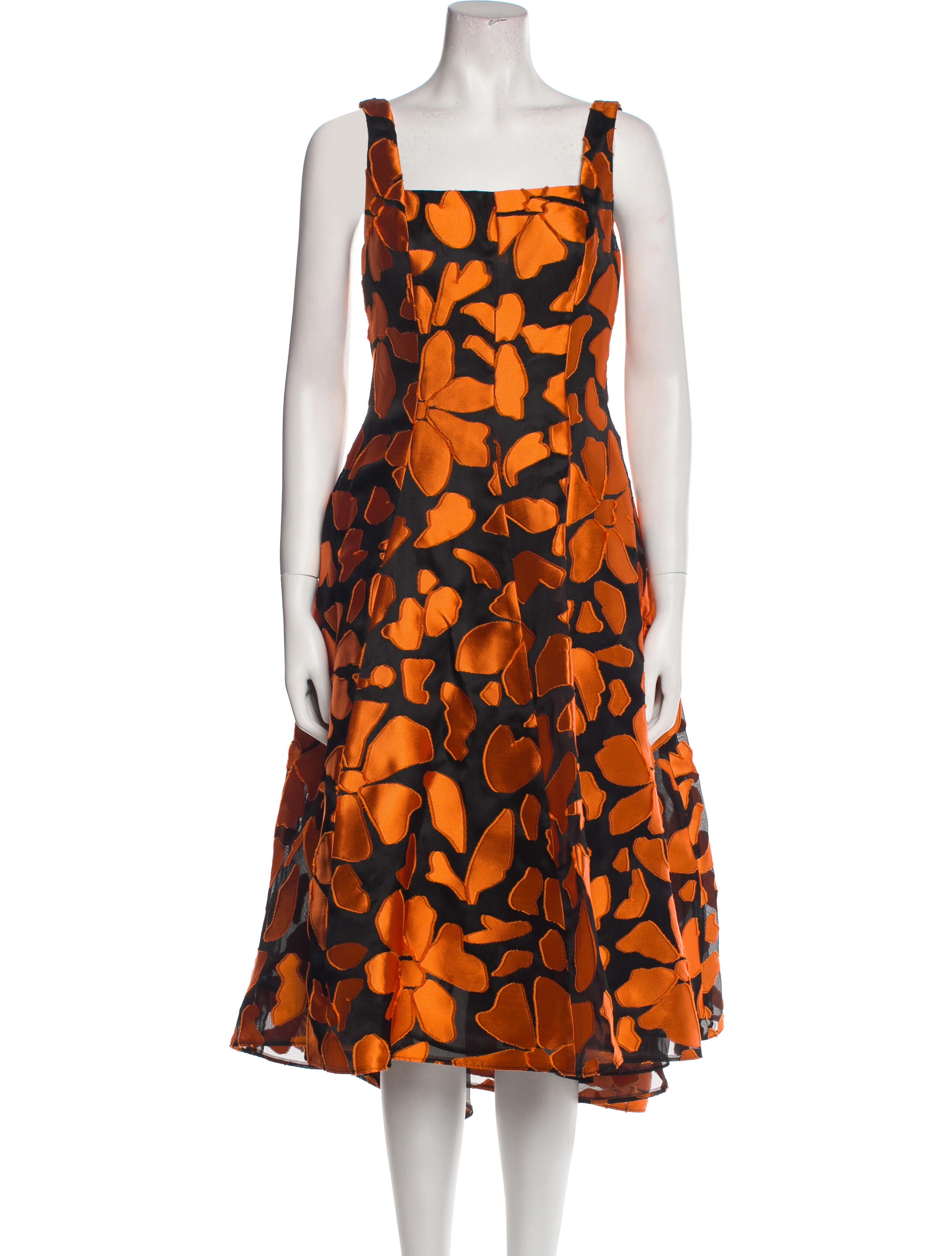 Amsale Floral Print Long Dress