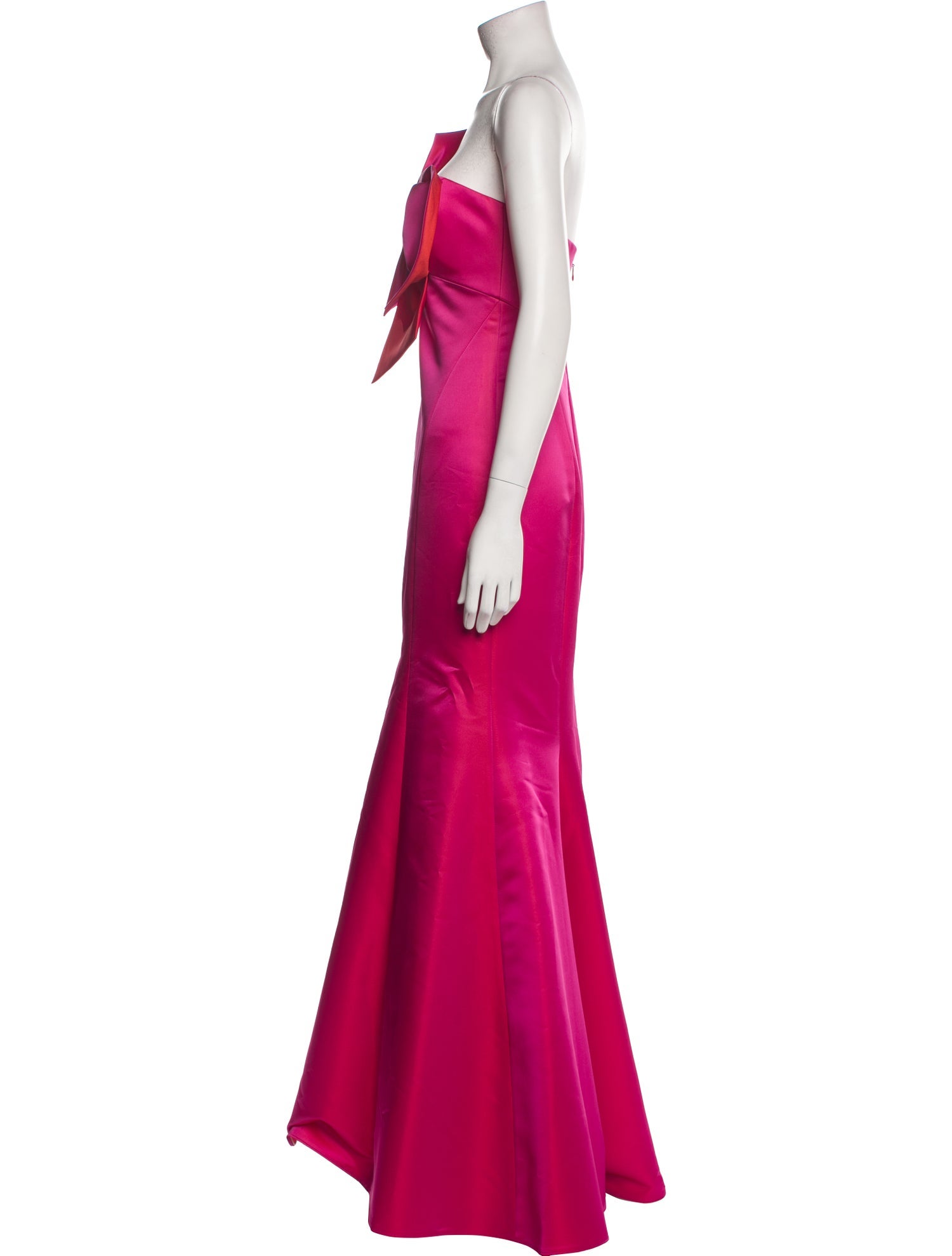 Amsale One-Shoulder Long Dress