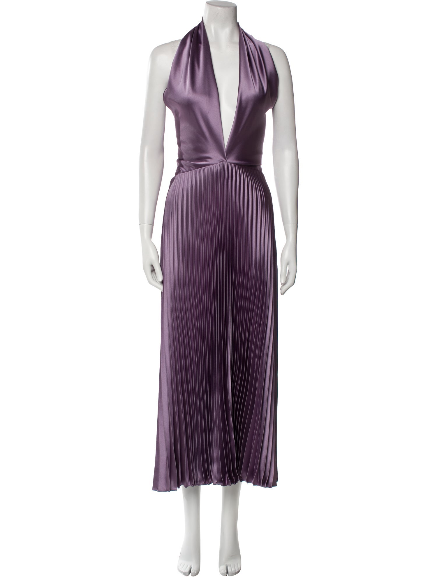 Amsale V-Neck Long Dress