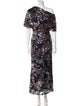 Amsale Floral Print Long Dress