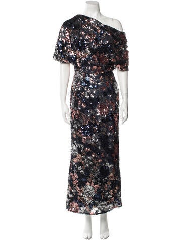 Amsale Dresses Floral Print Long Dress US 2 | XS