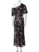 Amsale Floral Print Long Dress