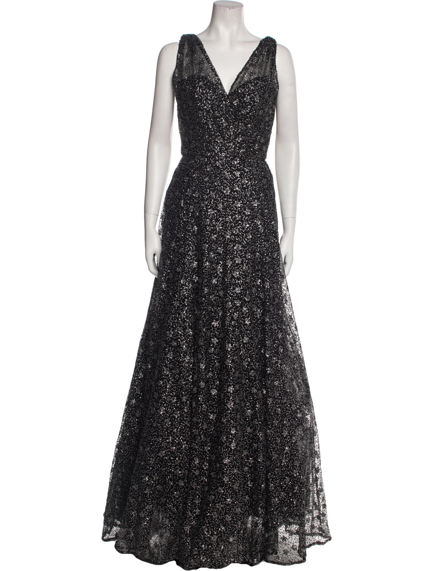 Amsale Printed Long Dress