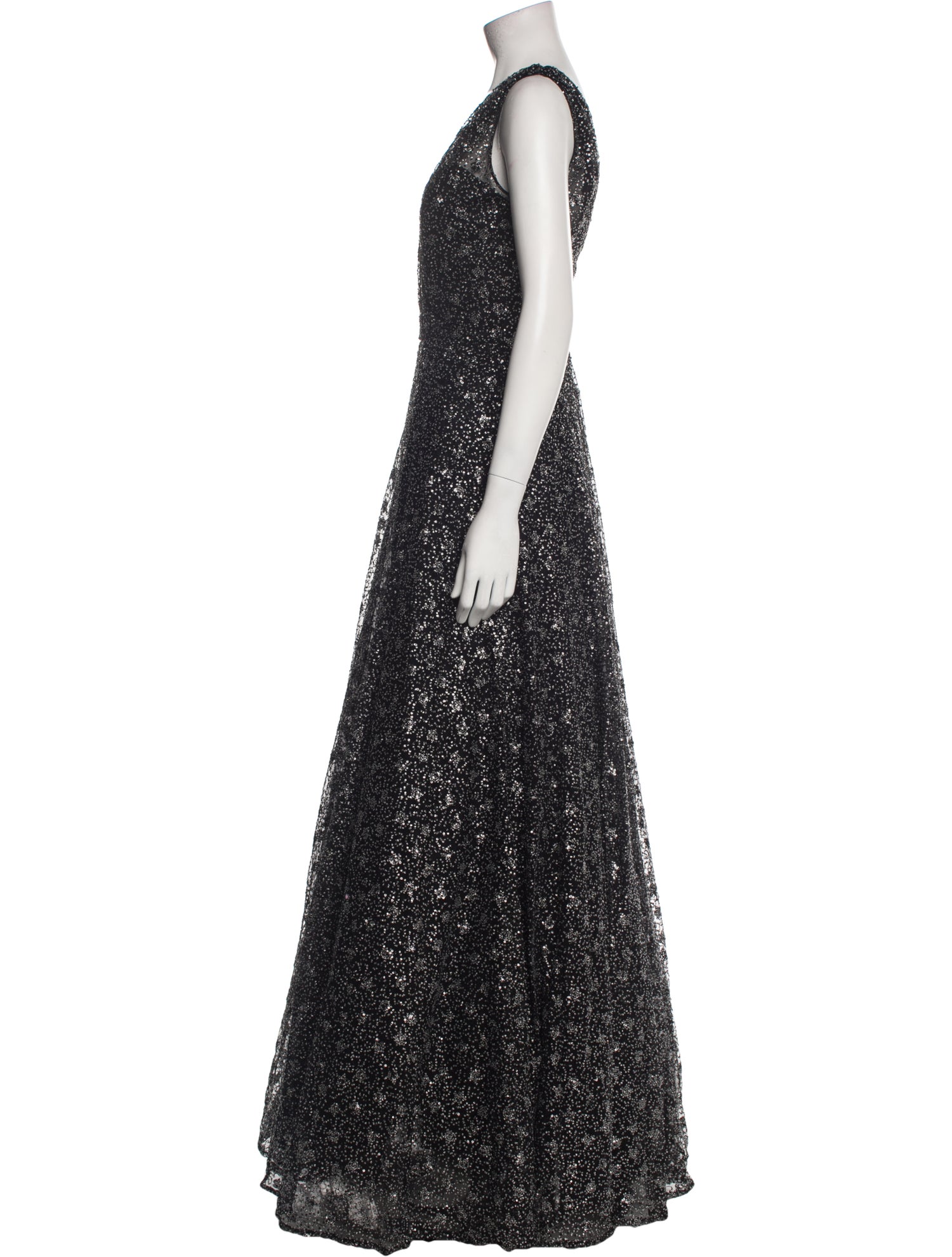 Amsale Printed Long Dress