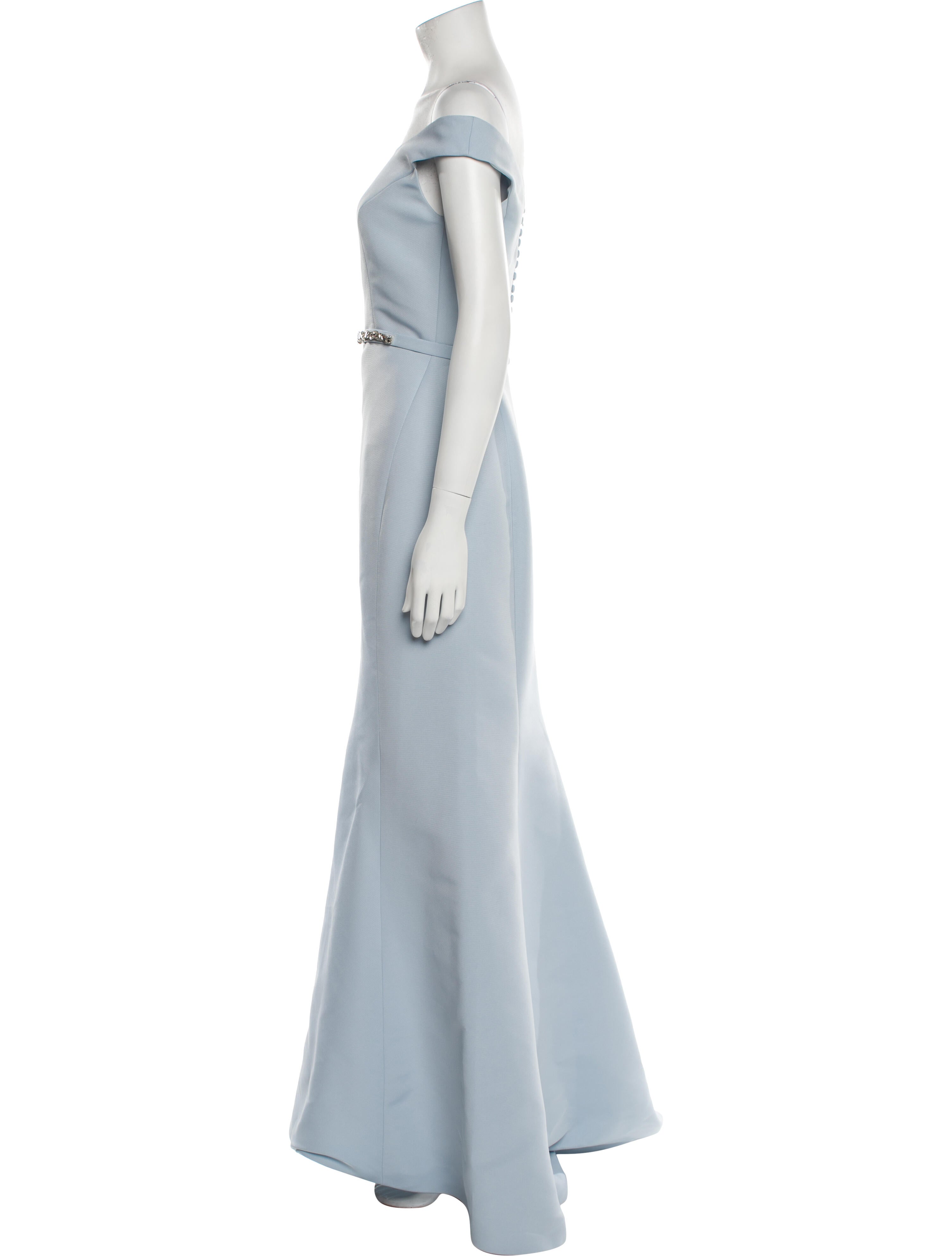 Amsale Off-The-Shoulder Long Dress