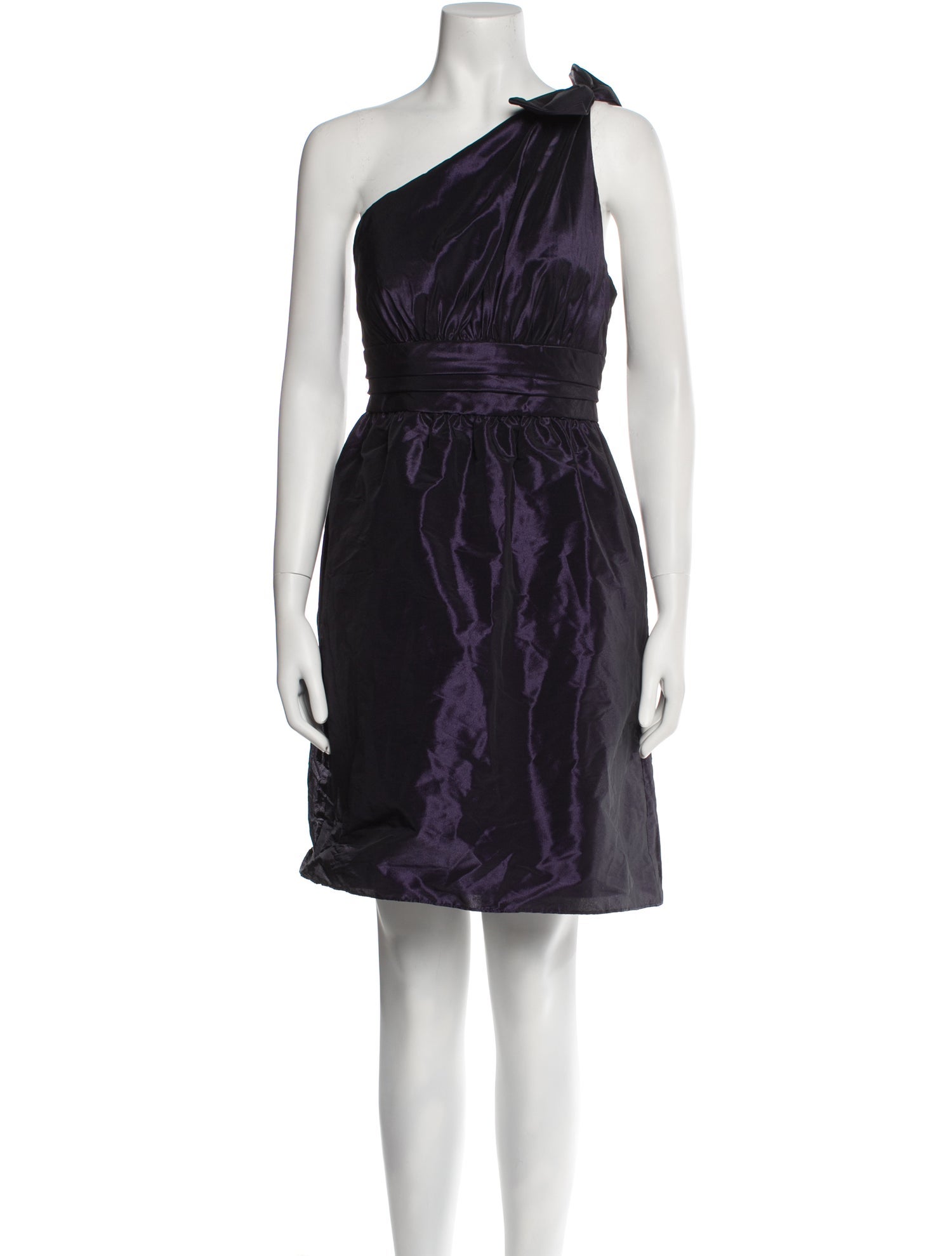 Amsale One-Shoulder Mini Dress