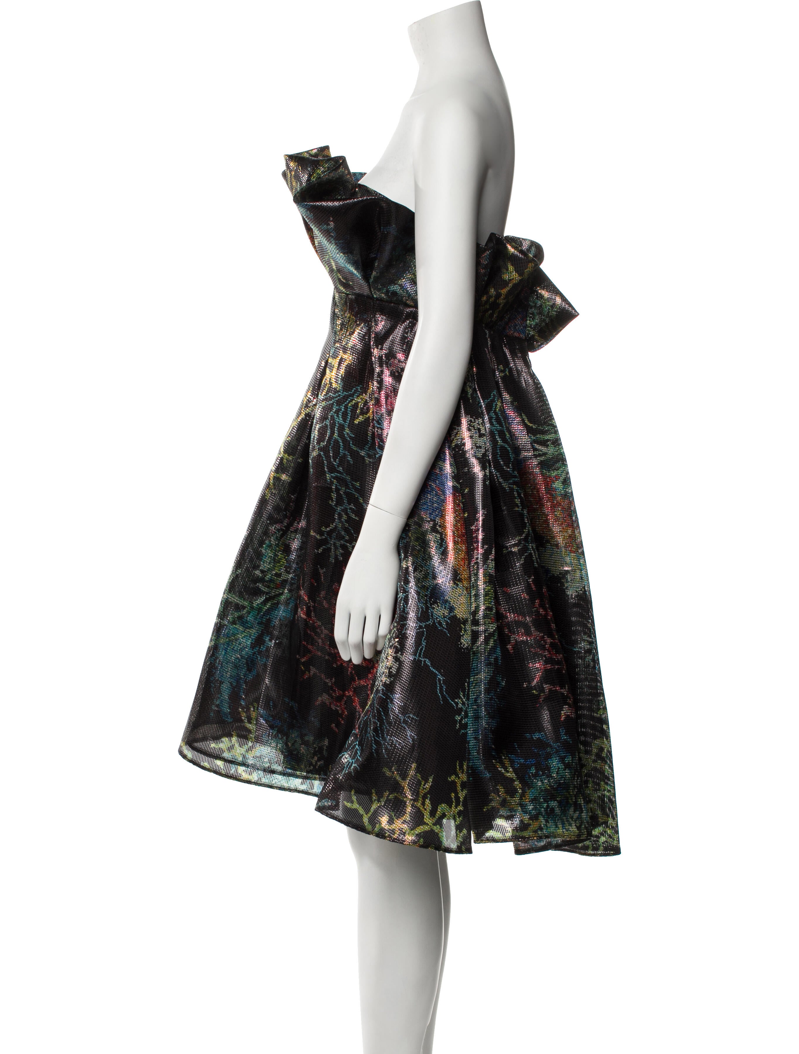 Amsale Printed Mini Dress