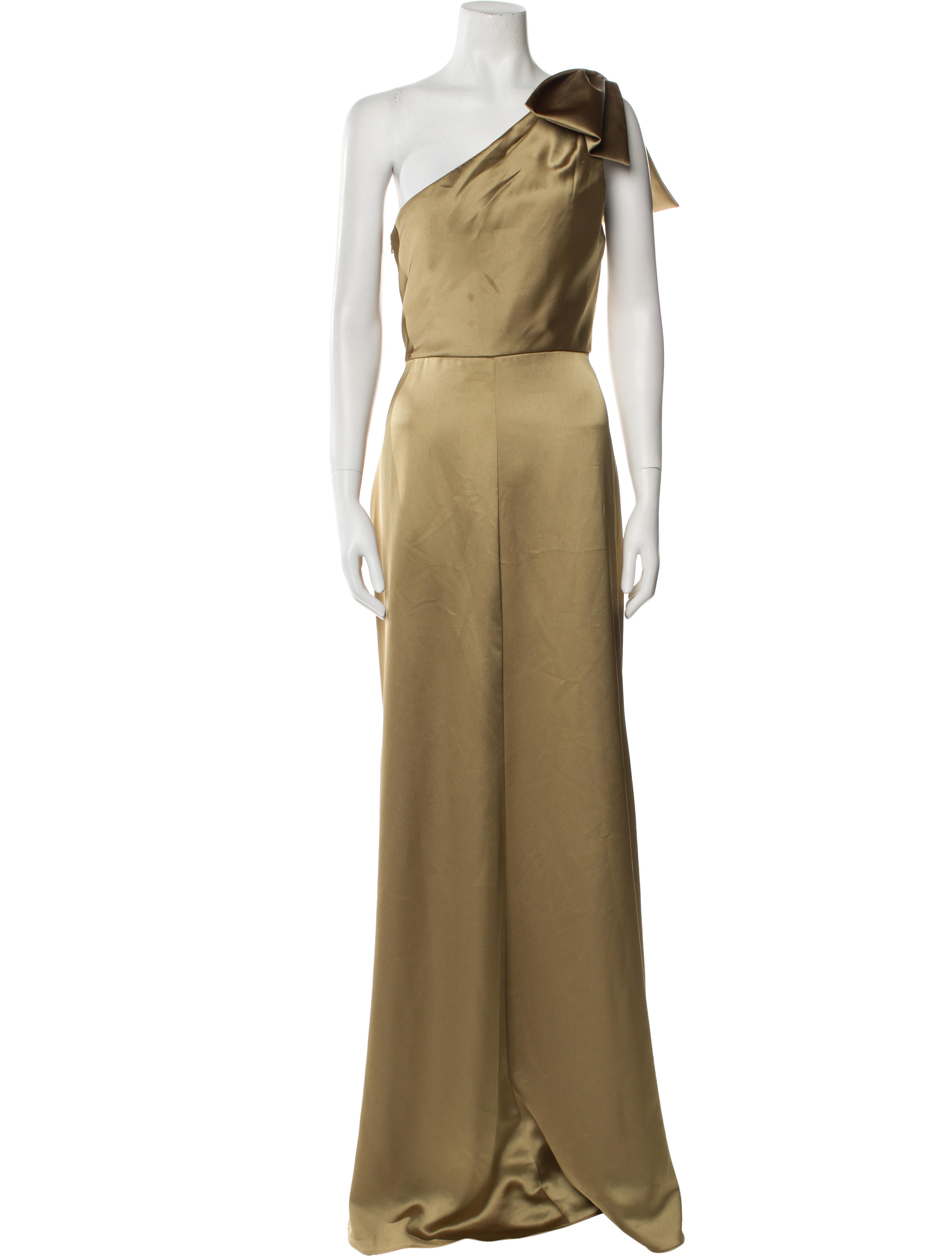 Amsale One-Shoulder Long Dress