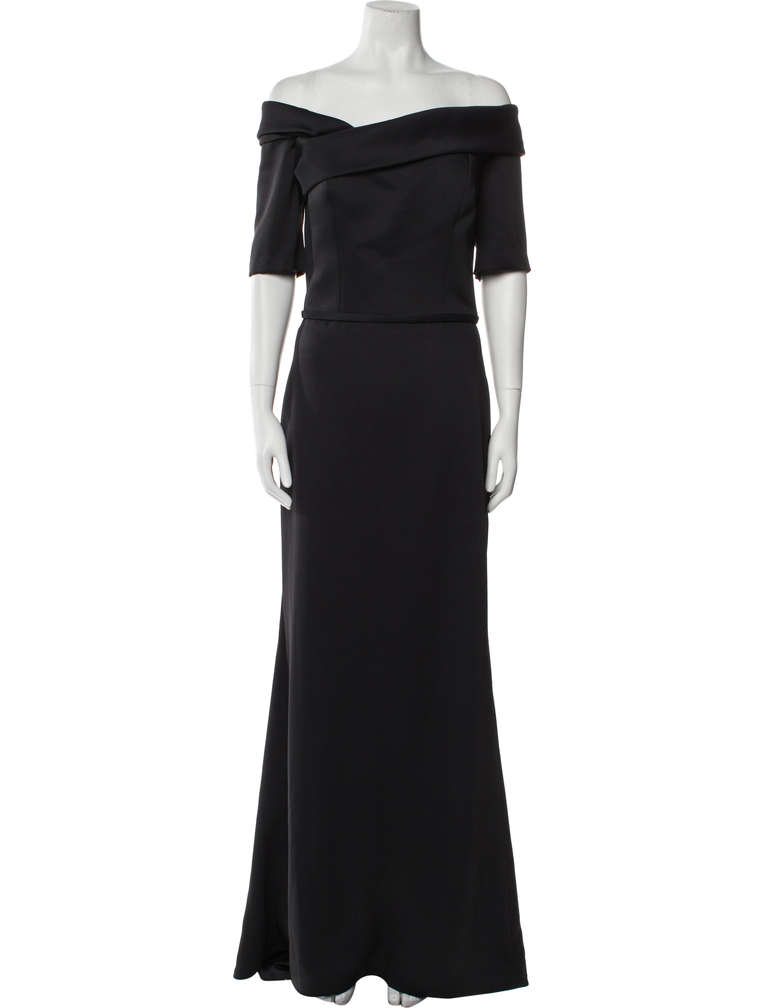 Amsale Off-The-Shoulder Long Dress