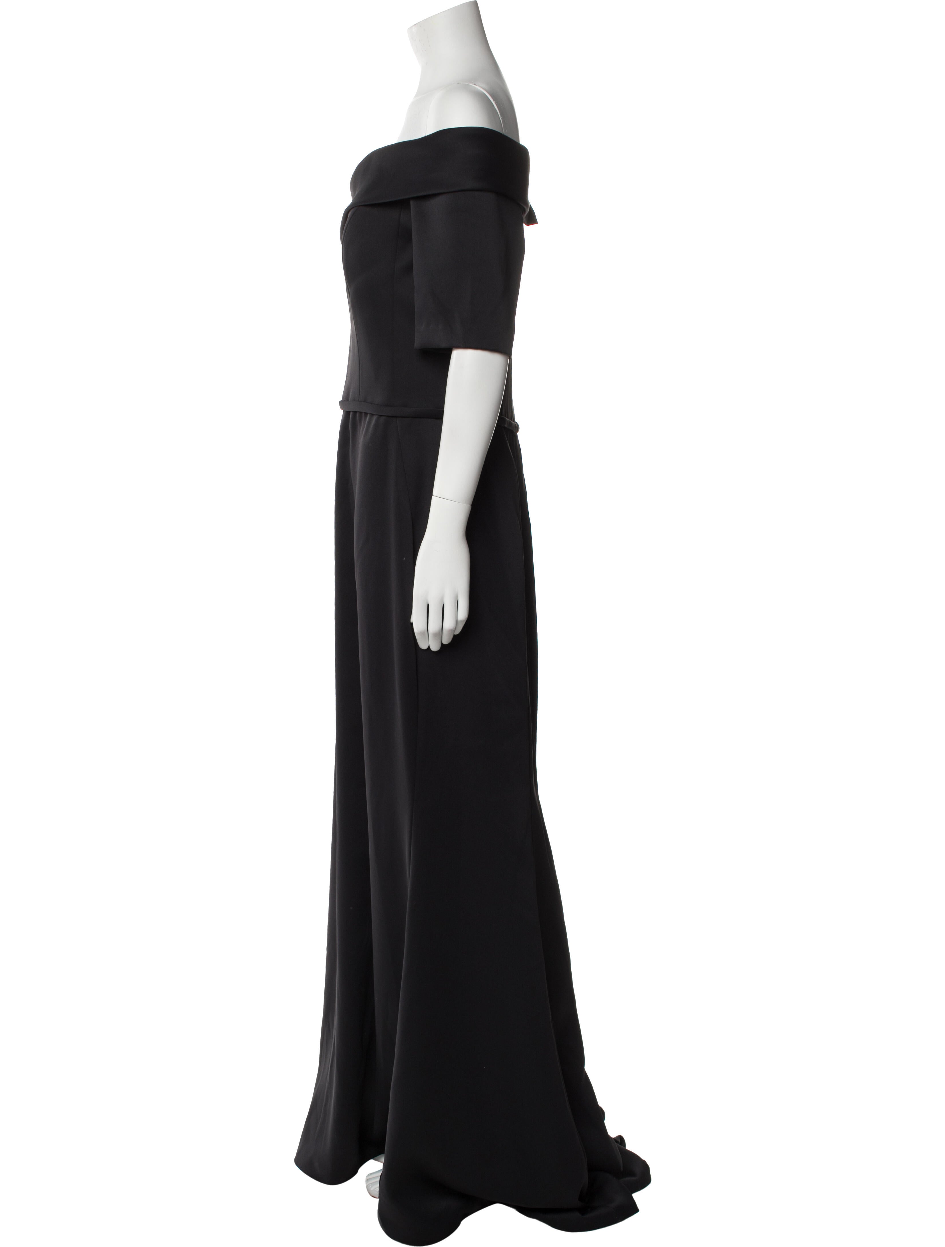 Amsale Off-The-Shoulder Long Dress