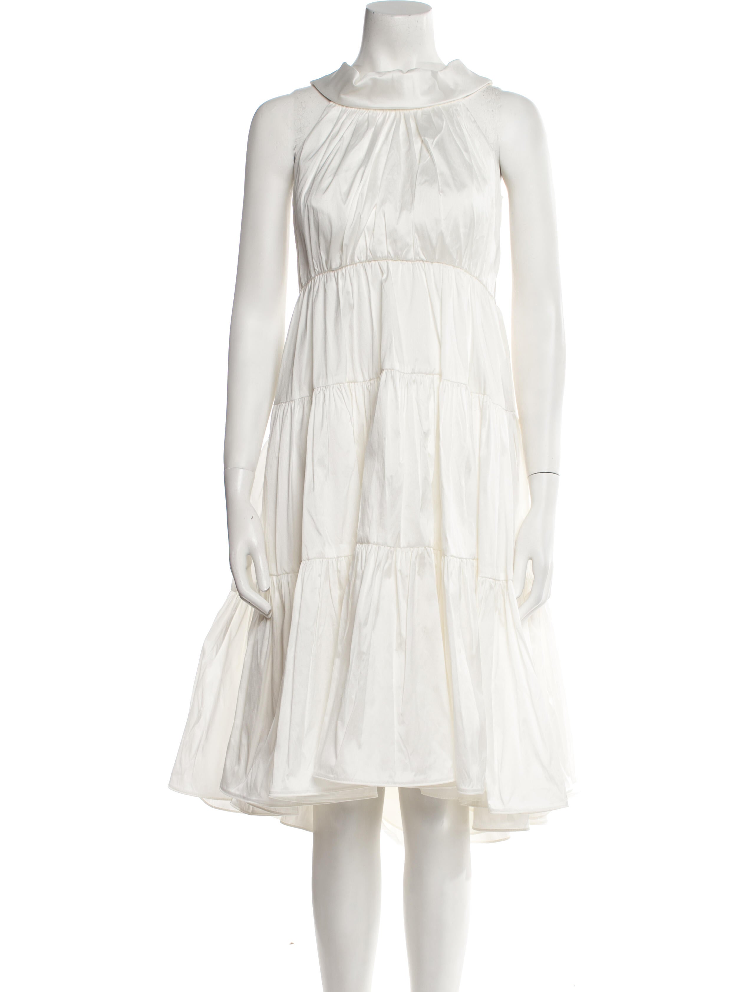 Amsale Crew Neck Midi Length Dress