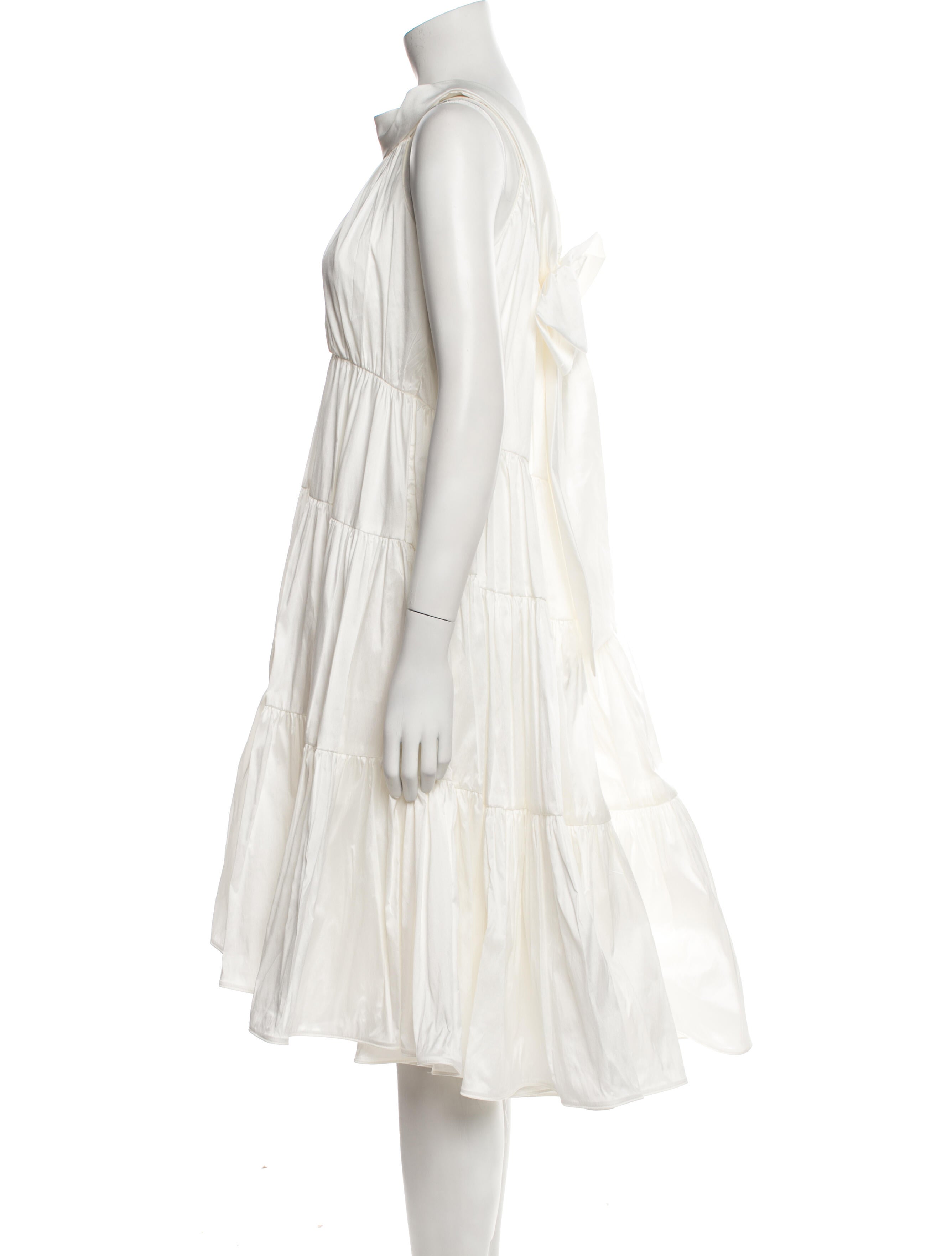 Amsale Crew Neck Midi Length Dress