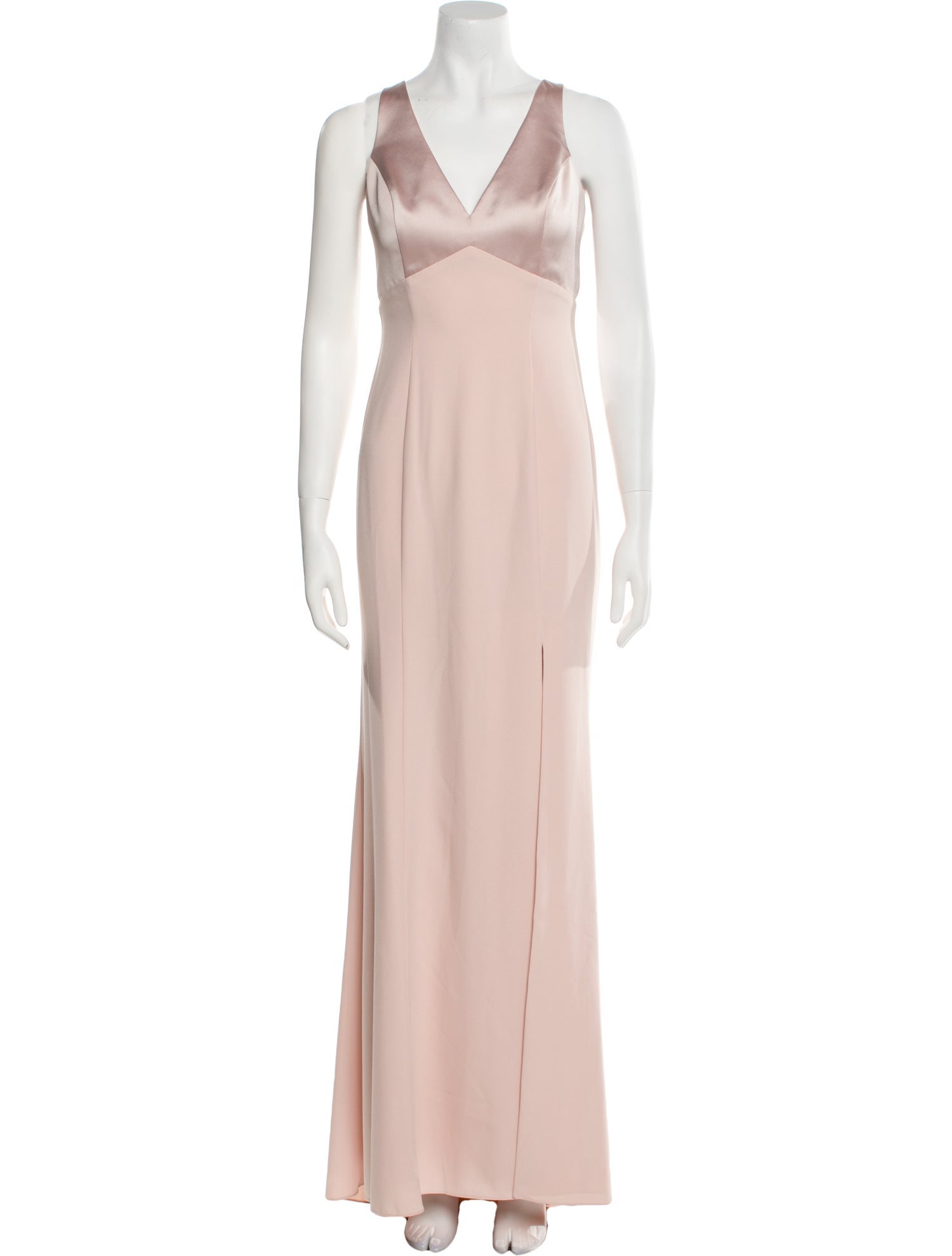 Amsale V-Neck Long Dress