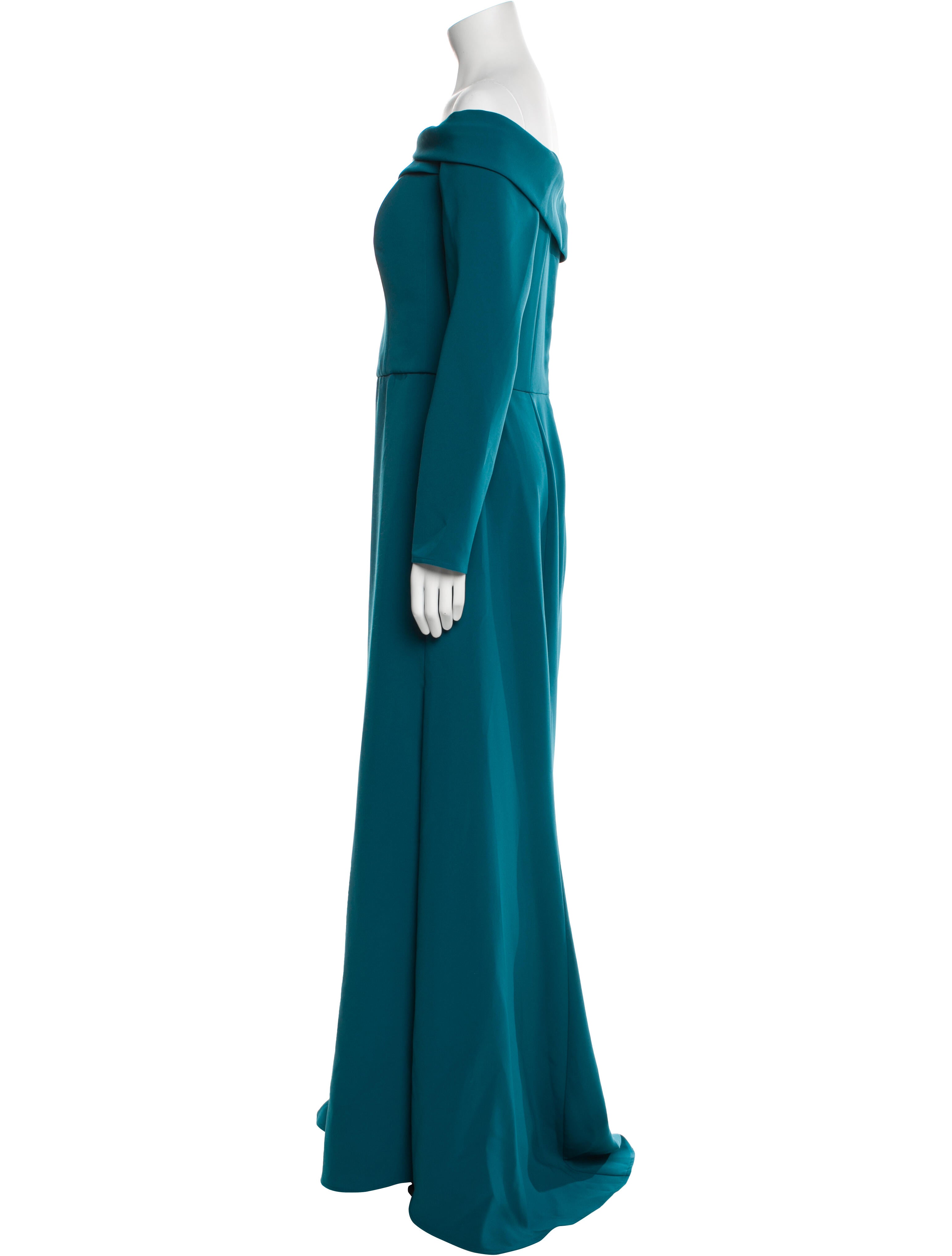 Amsale Off-The-Shoulder Long Dress