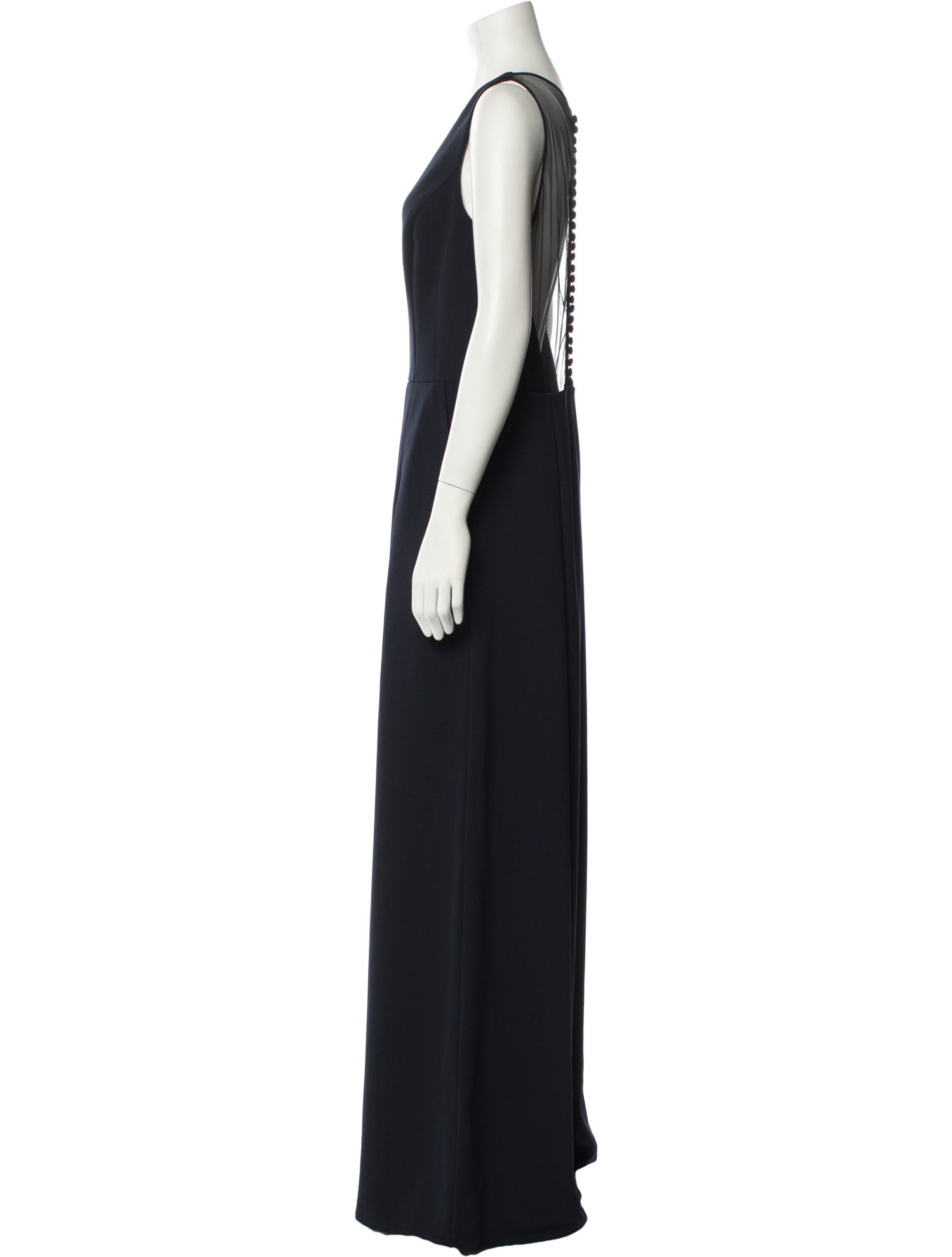 Amsale Plunge Neckline Jumpsuit