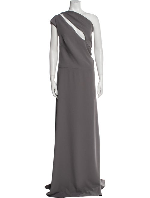 Amsale One-Shoulder Long Dress