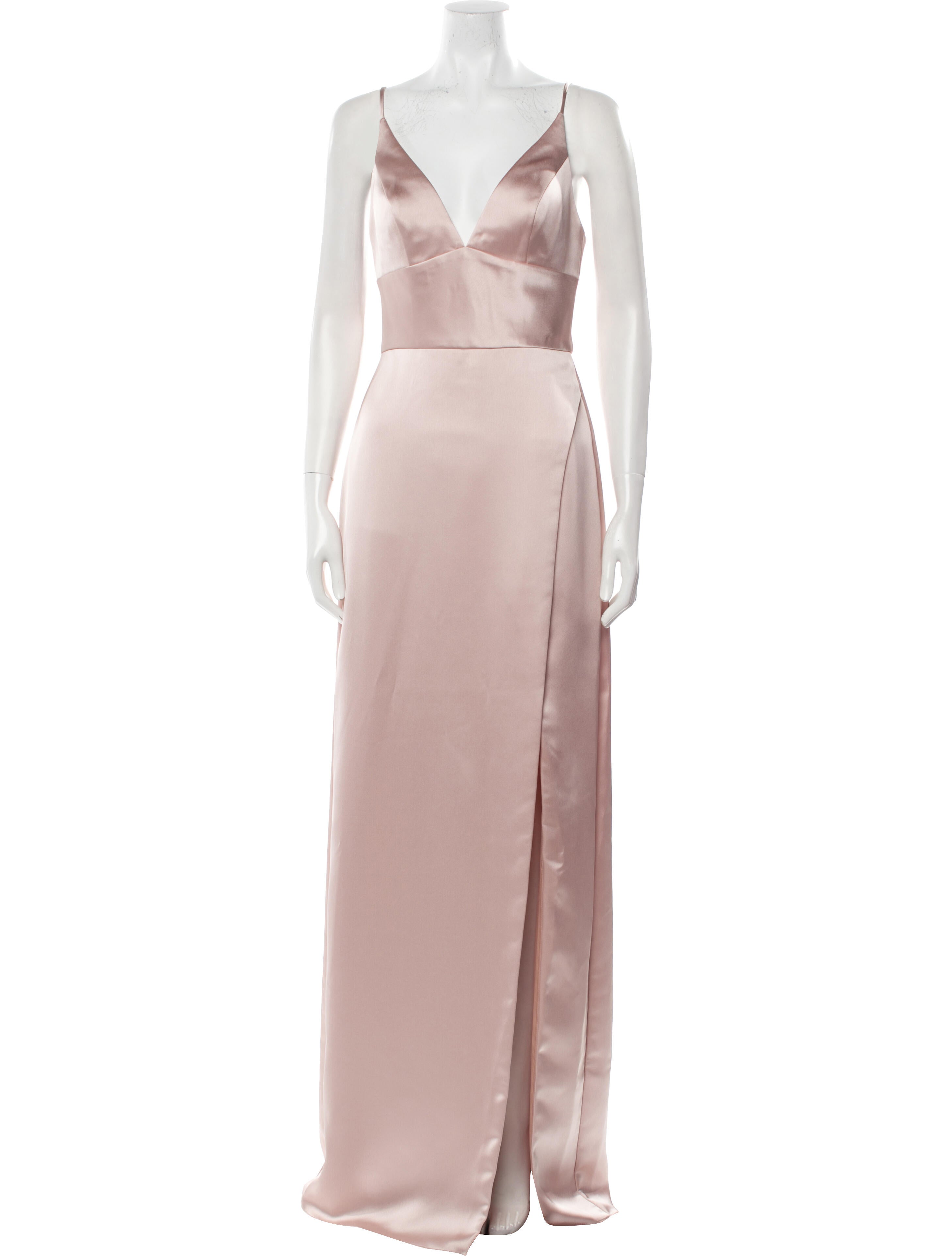 Amsale V-Neck Long Dress