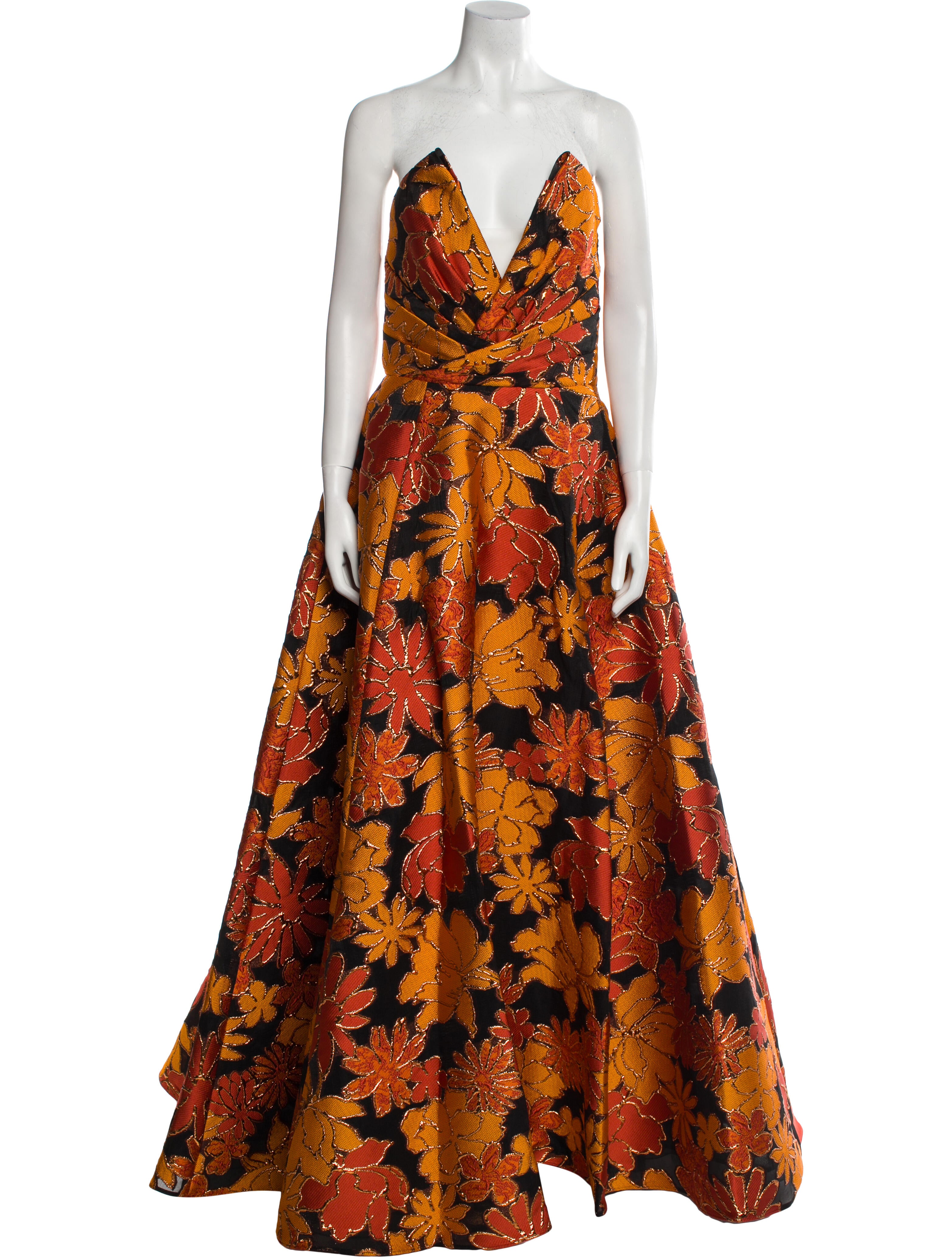 Amsale Strapless Long Dress