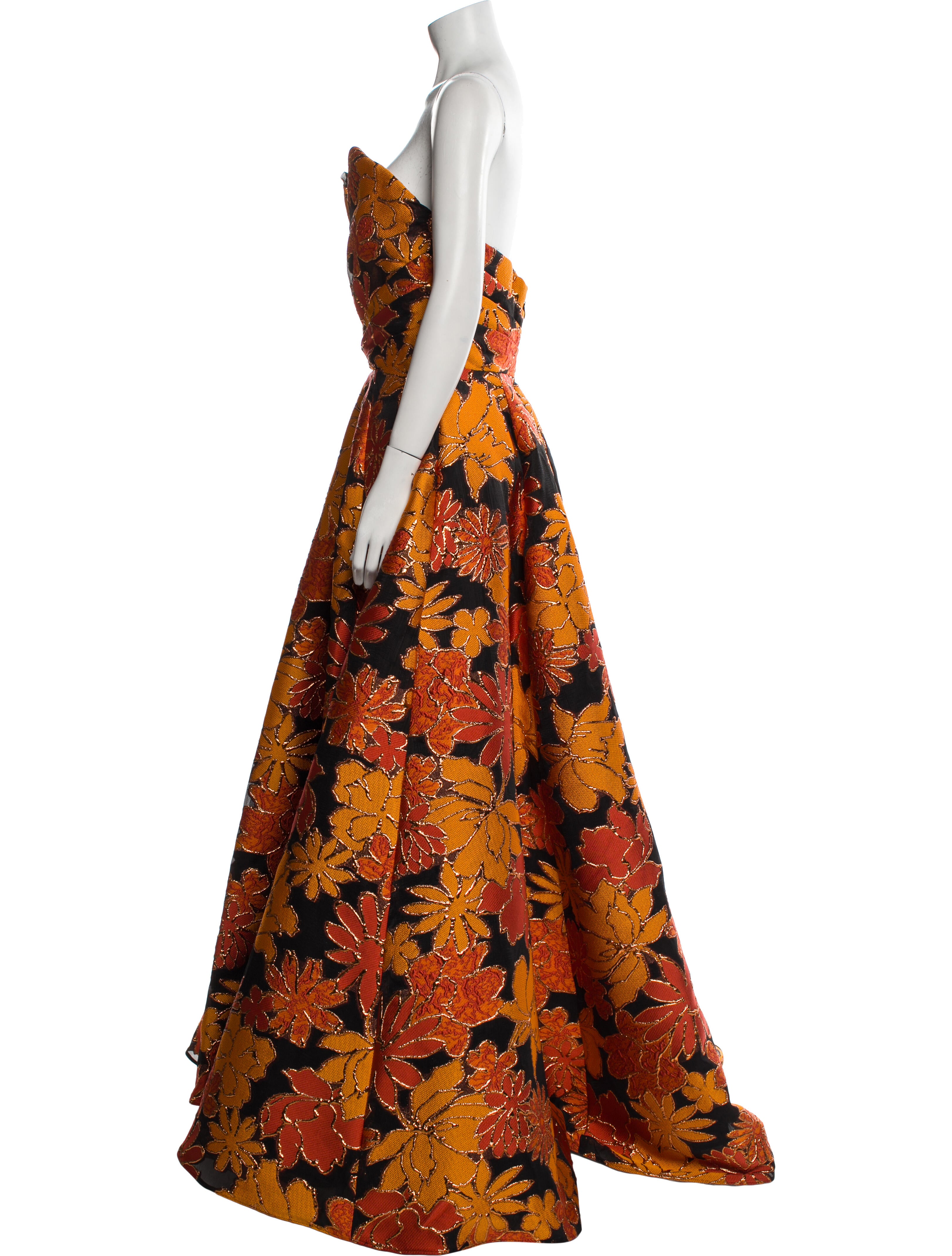 Amsale Strapless Long Dress