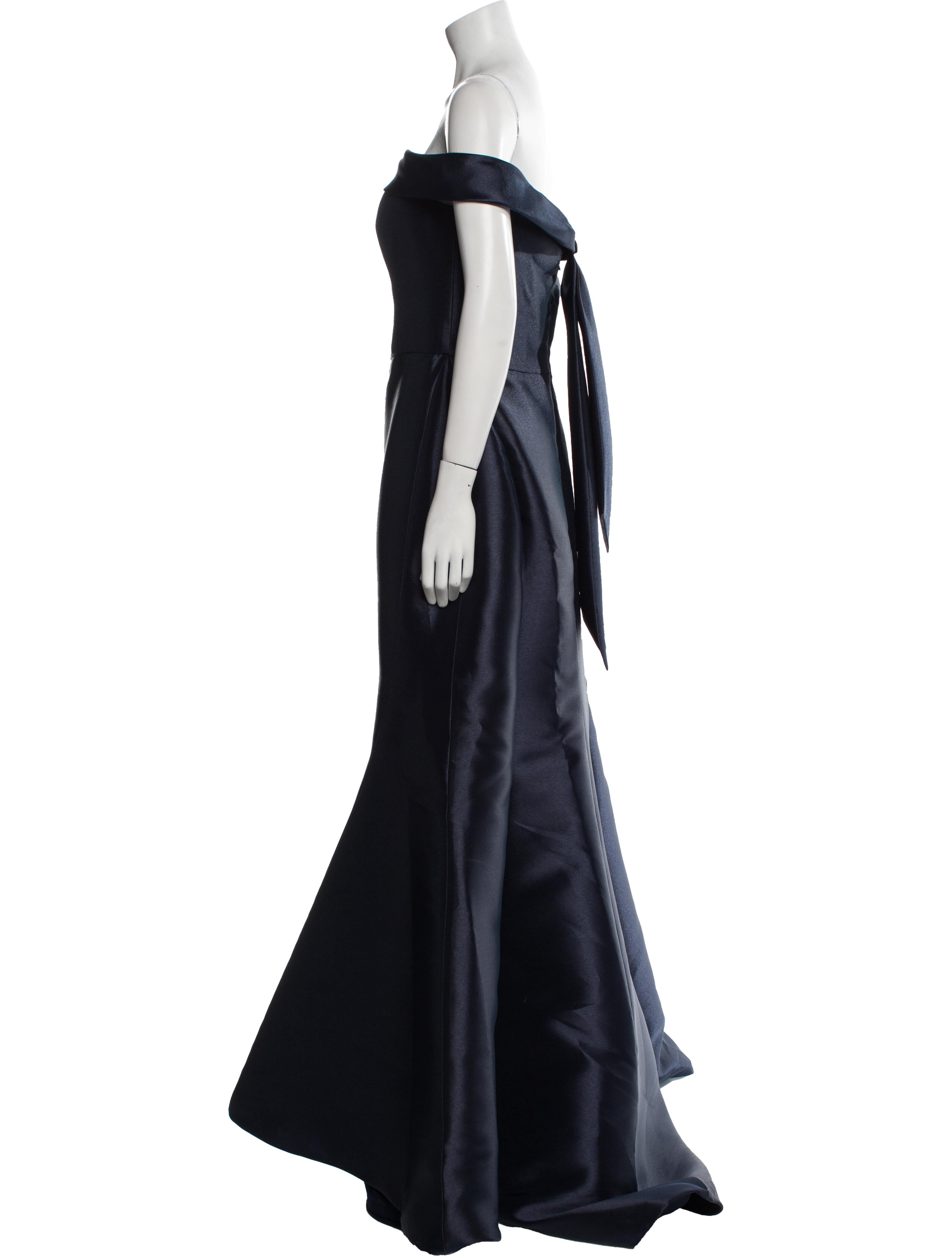 Amsale Off-The-Shoulder Long Dress