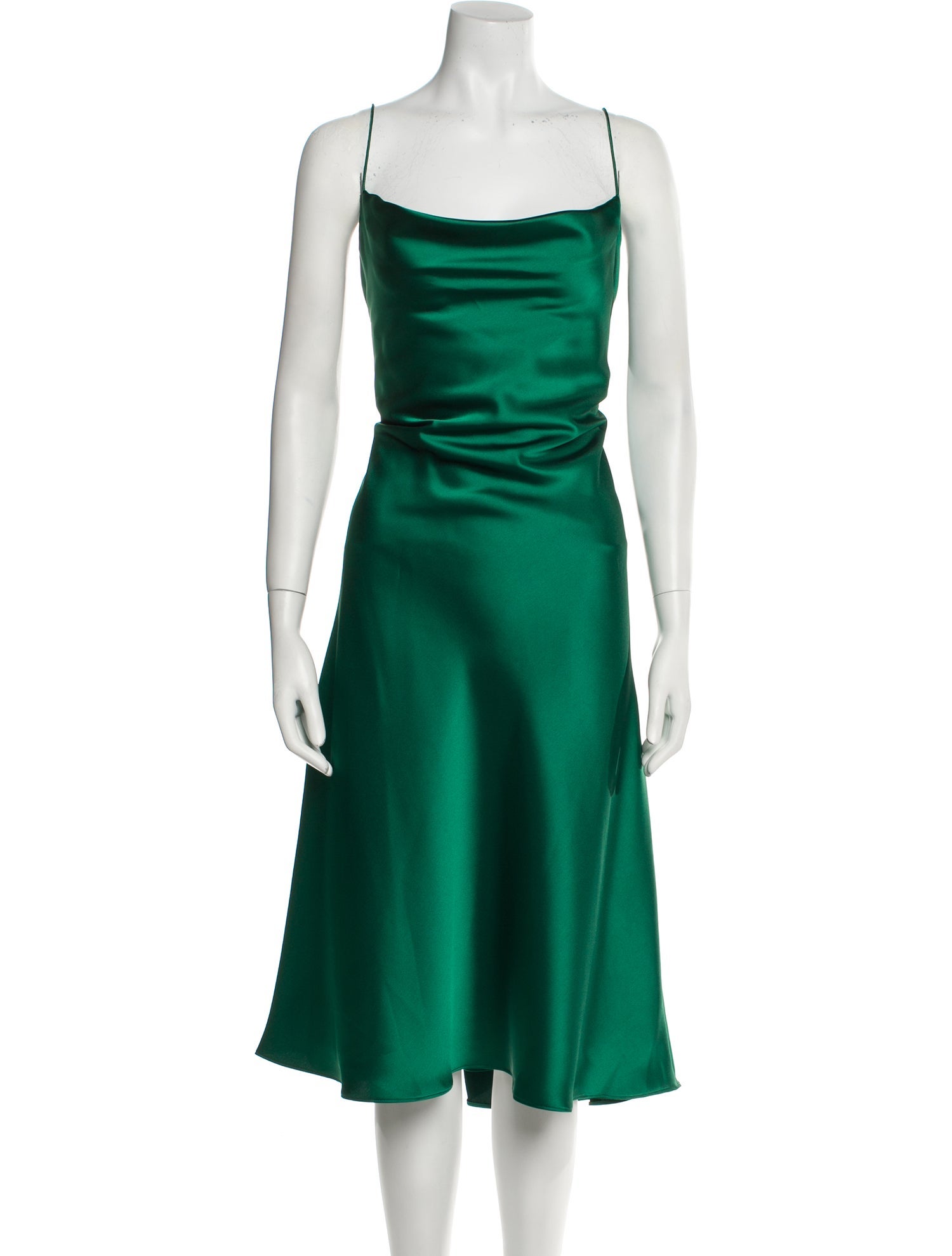 Amsale Square Neckline Midi Length Dress