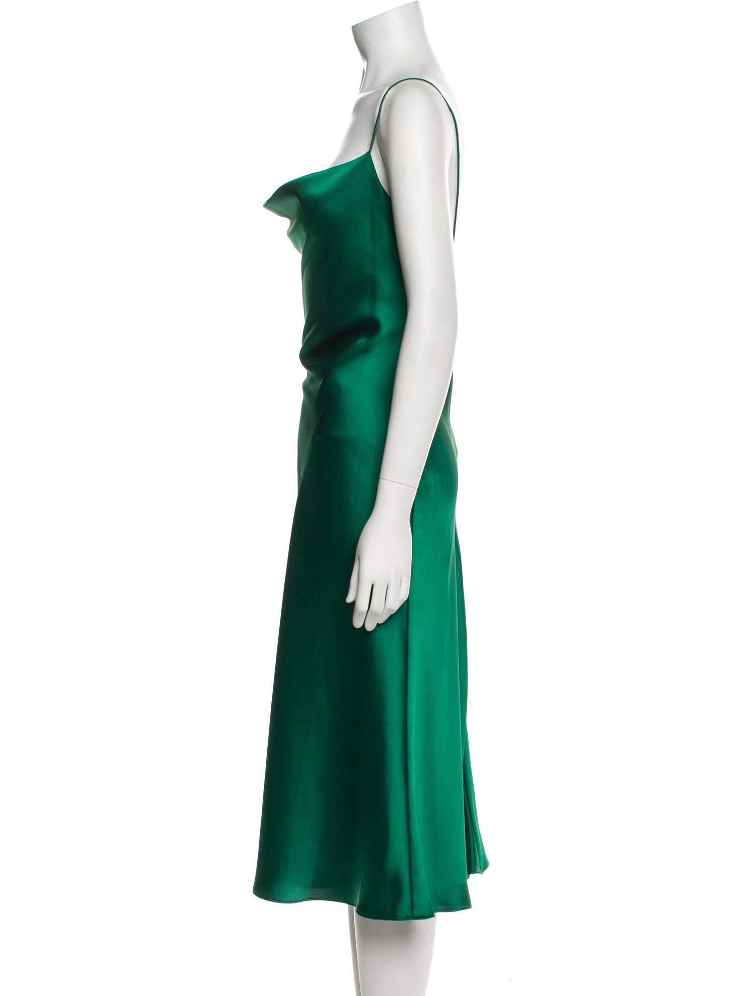 Amsale Square Neckline Midi Length Dress