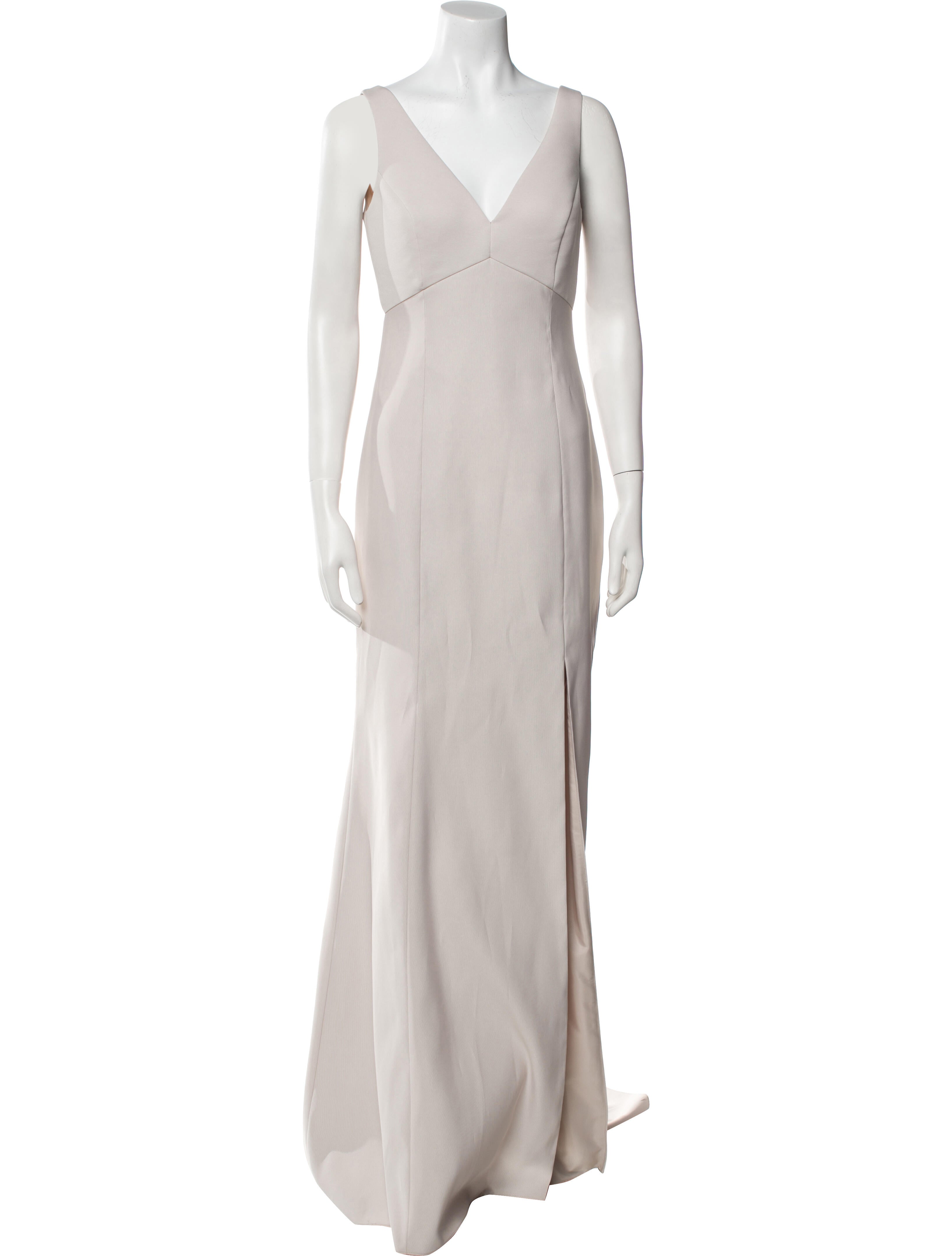 Amsale V-Neck Long Dress