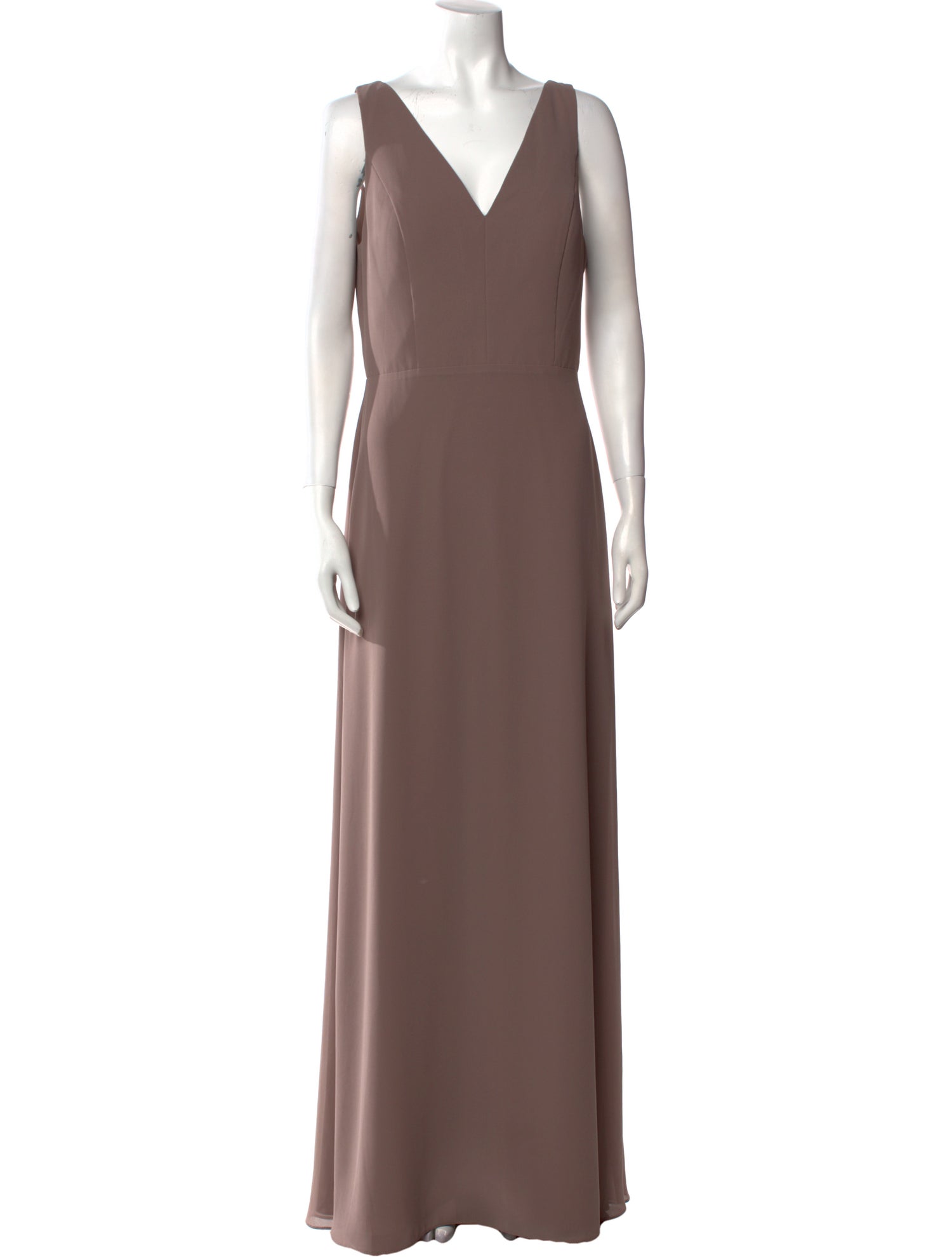 Amsale V-Neck Long Dress