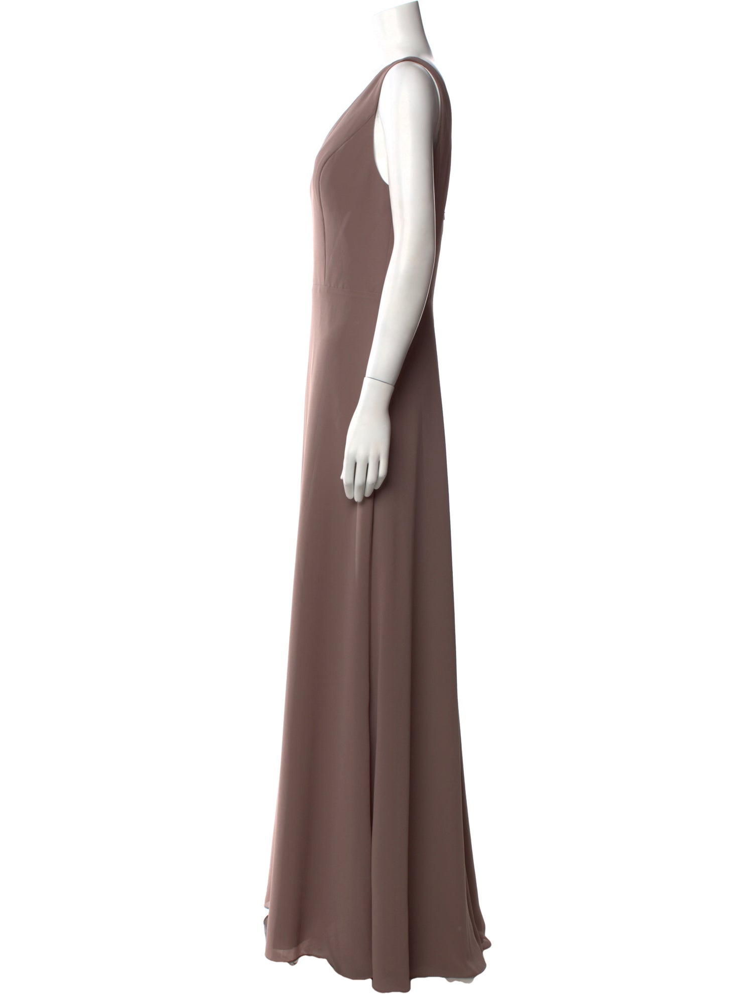 Amsale V-Neck Long Dress