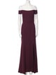 Amsale Off-The-Shoulder Long Dress