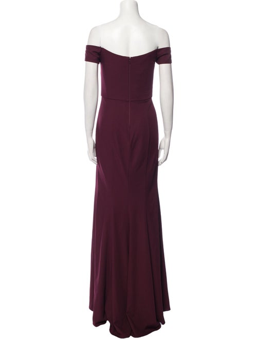 Amsale Off-The-Shoulder Long Dress