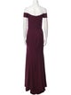 Amsale Off-The-Shoulder Long Dress