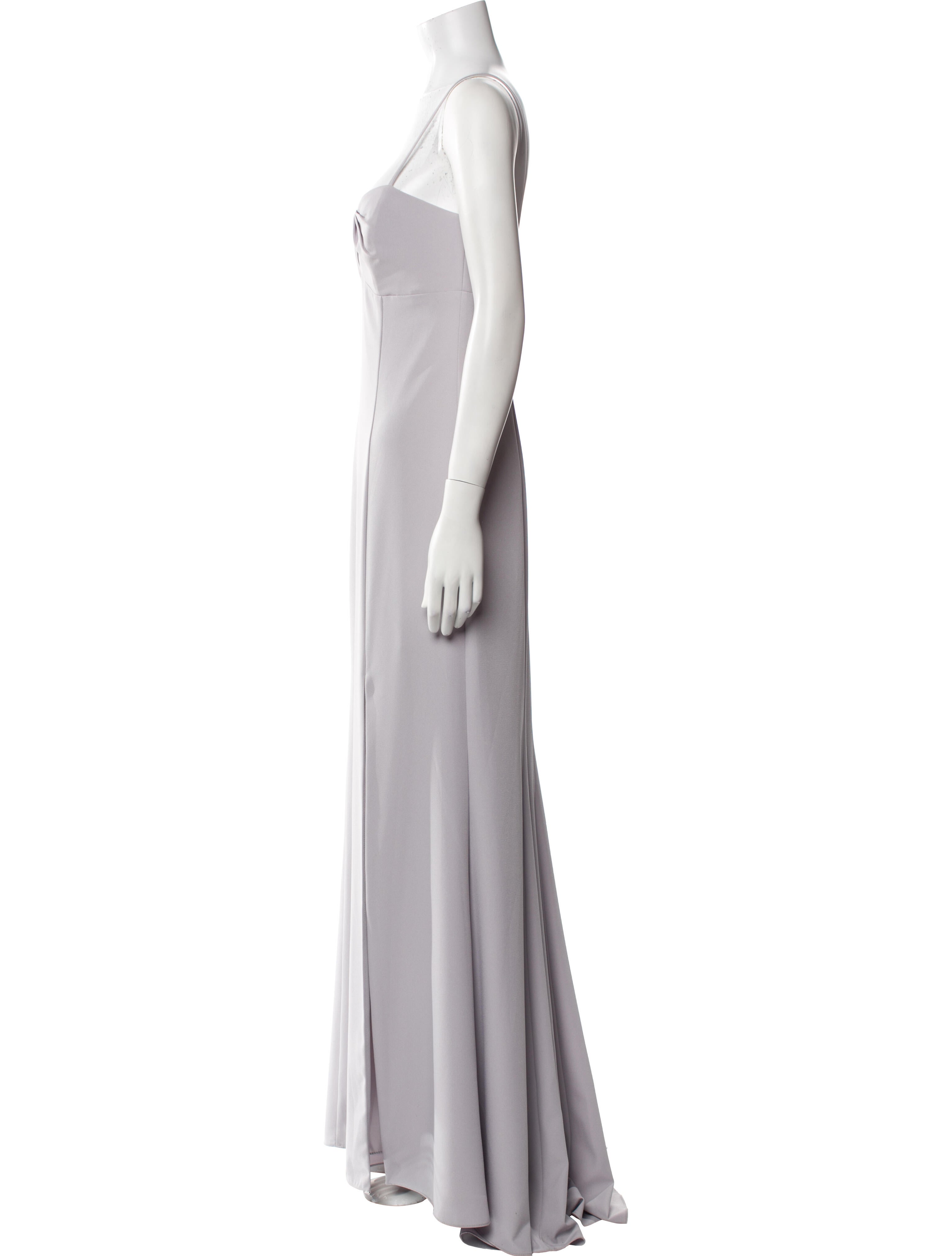 Amsale Square Neckline Long Dress