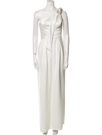Amsale One-Shoulder Jumpsuit