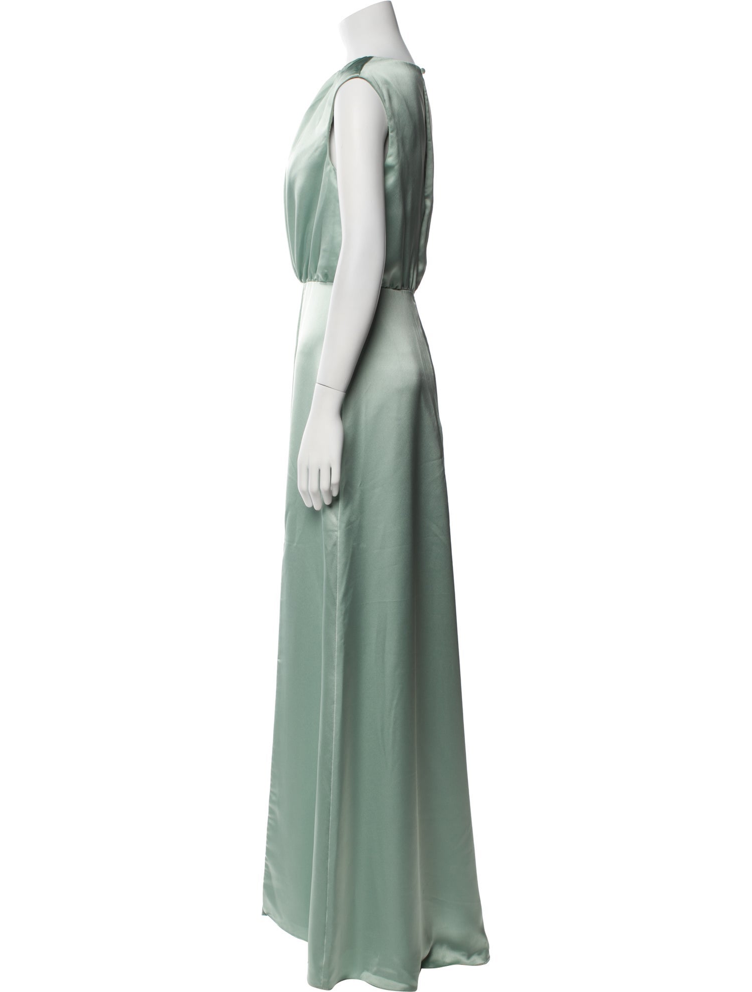 Amsale Bateau Neckline Long Dress