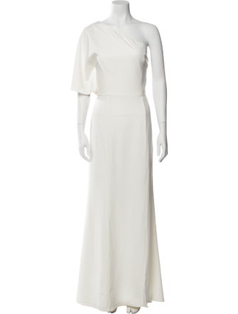 Amsale One-Shoulder Long Dress