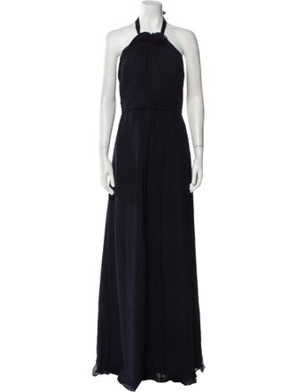 Amsale Silk Long Dress