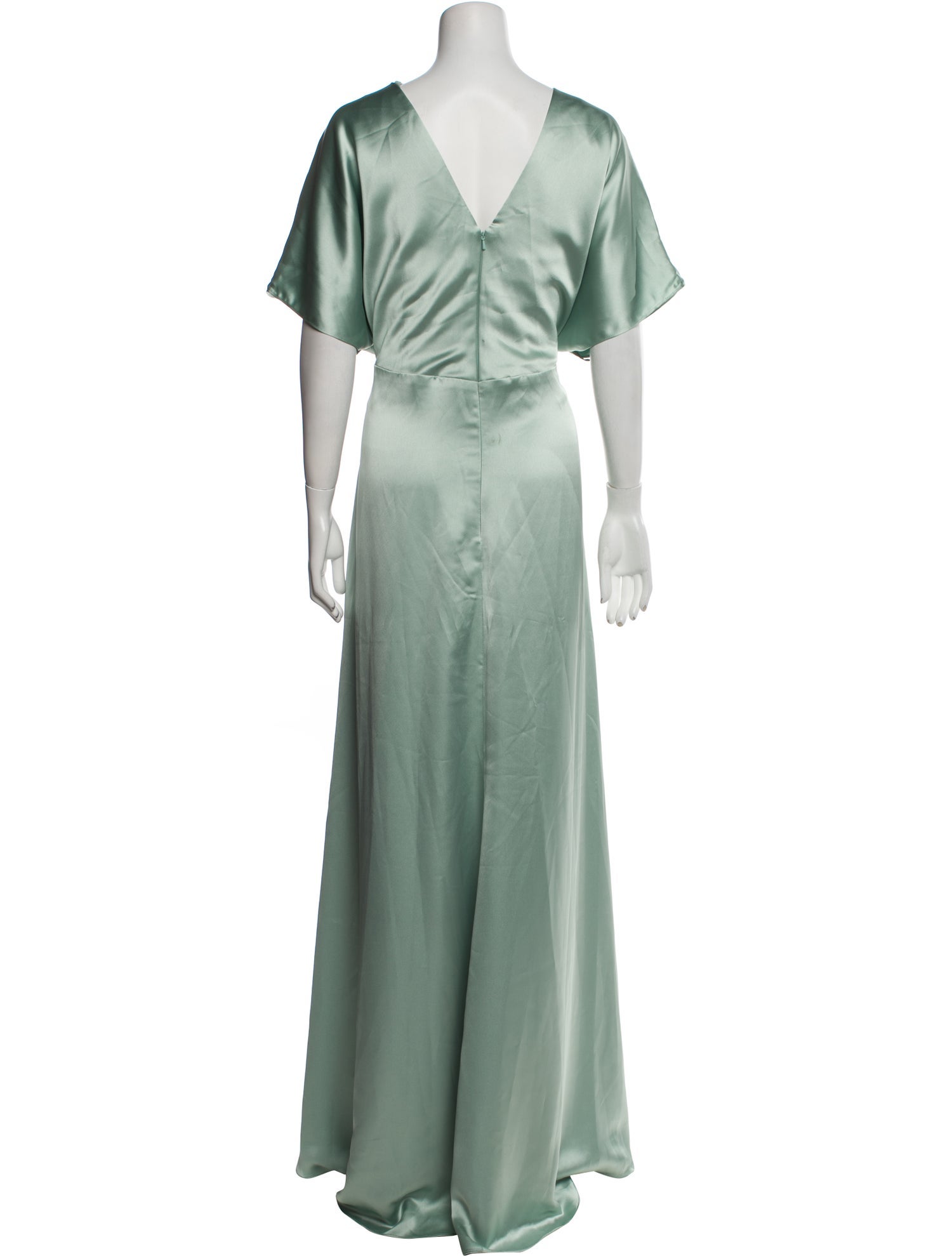 Amsale V-Neck Long Dress