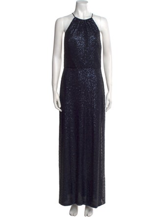 Amsale Halterneck Long Dress