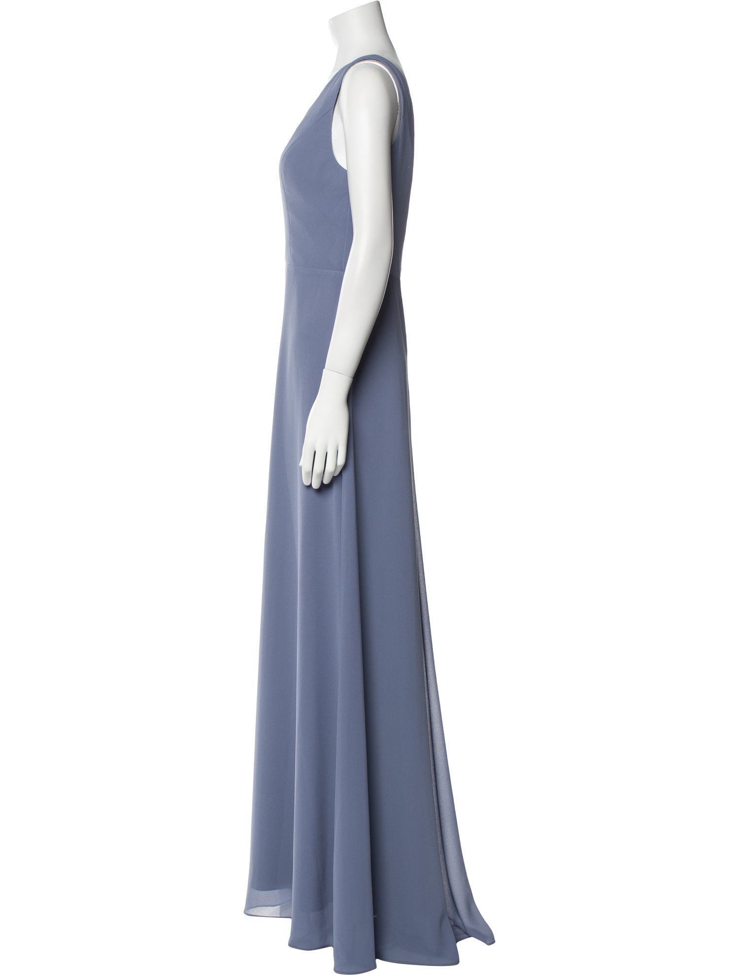 Amsale V-Neck Long Dress