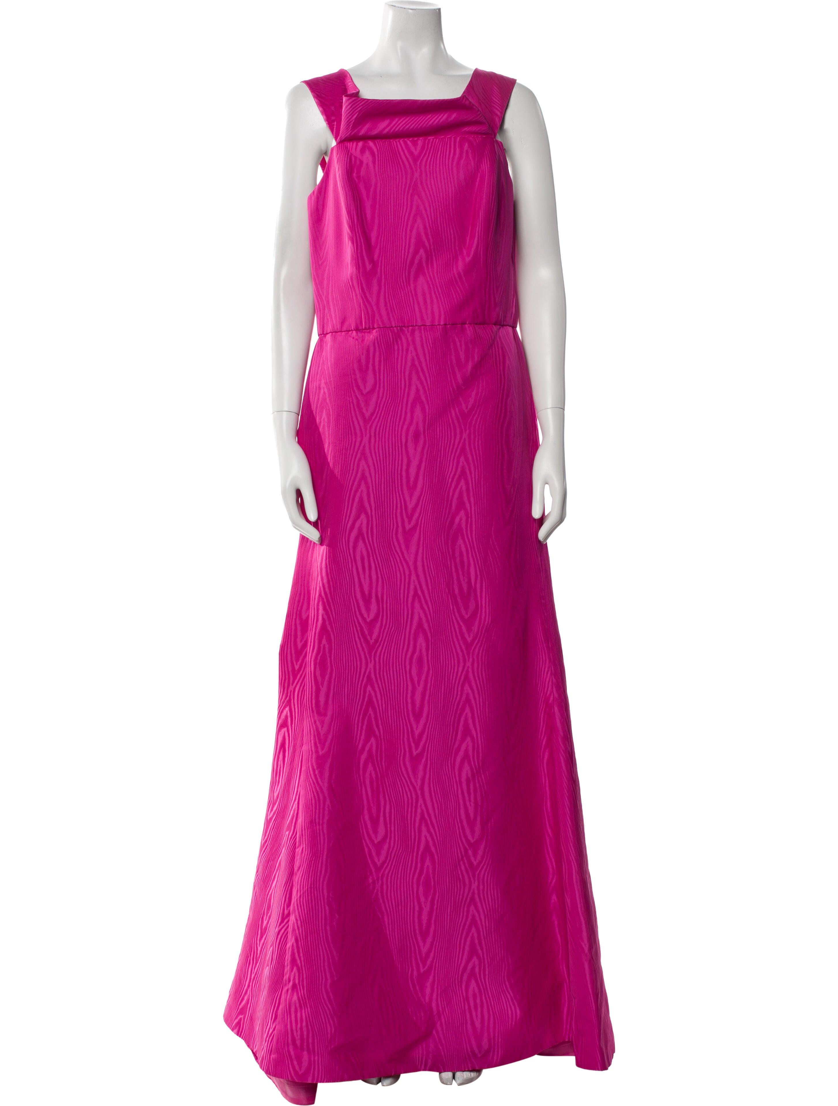 Amsale Square Neckline Long Dress