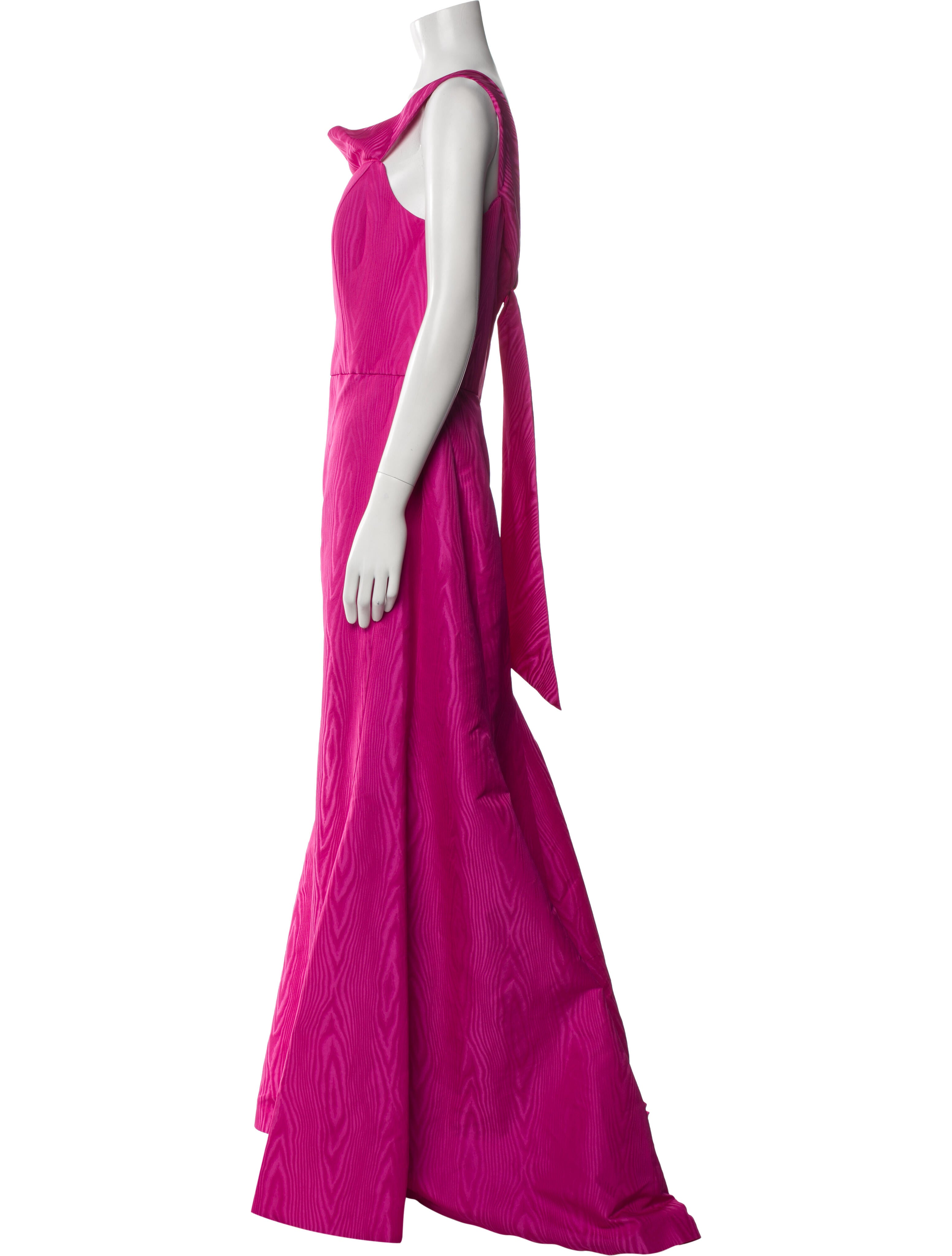 Amsale Square Neckline Long Dress