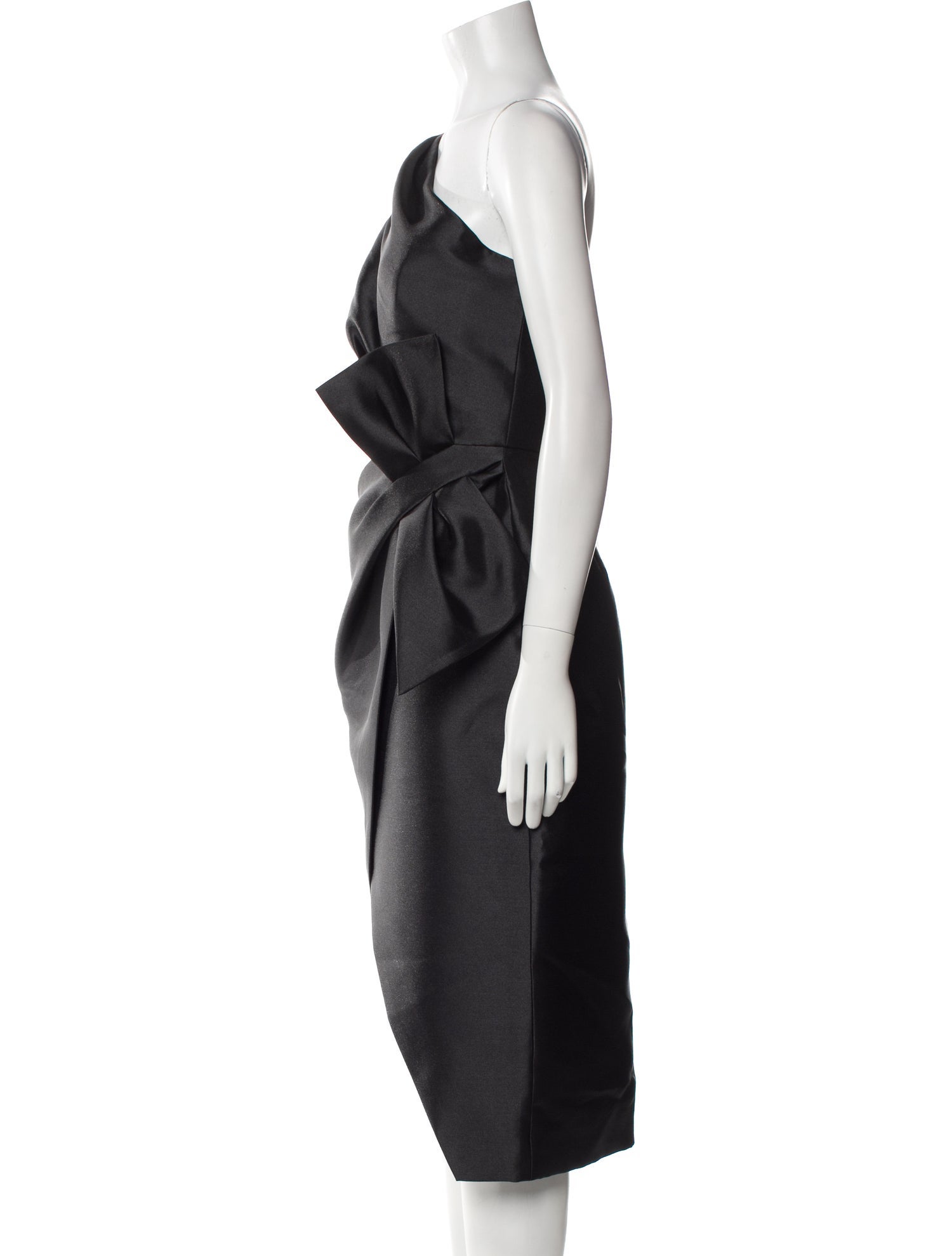 Amsale One-Shoulder Midi Length Dress w/ Tags