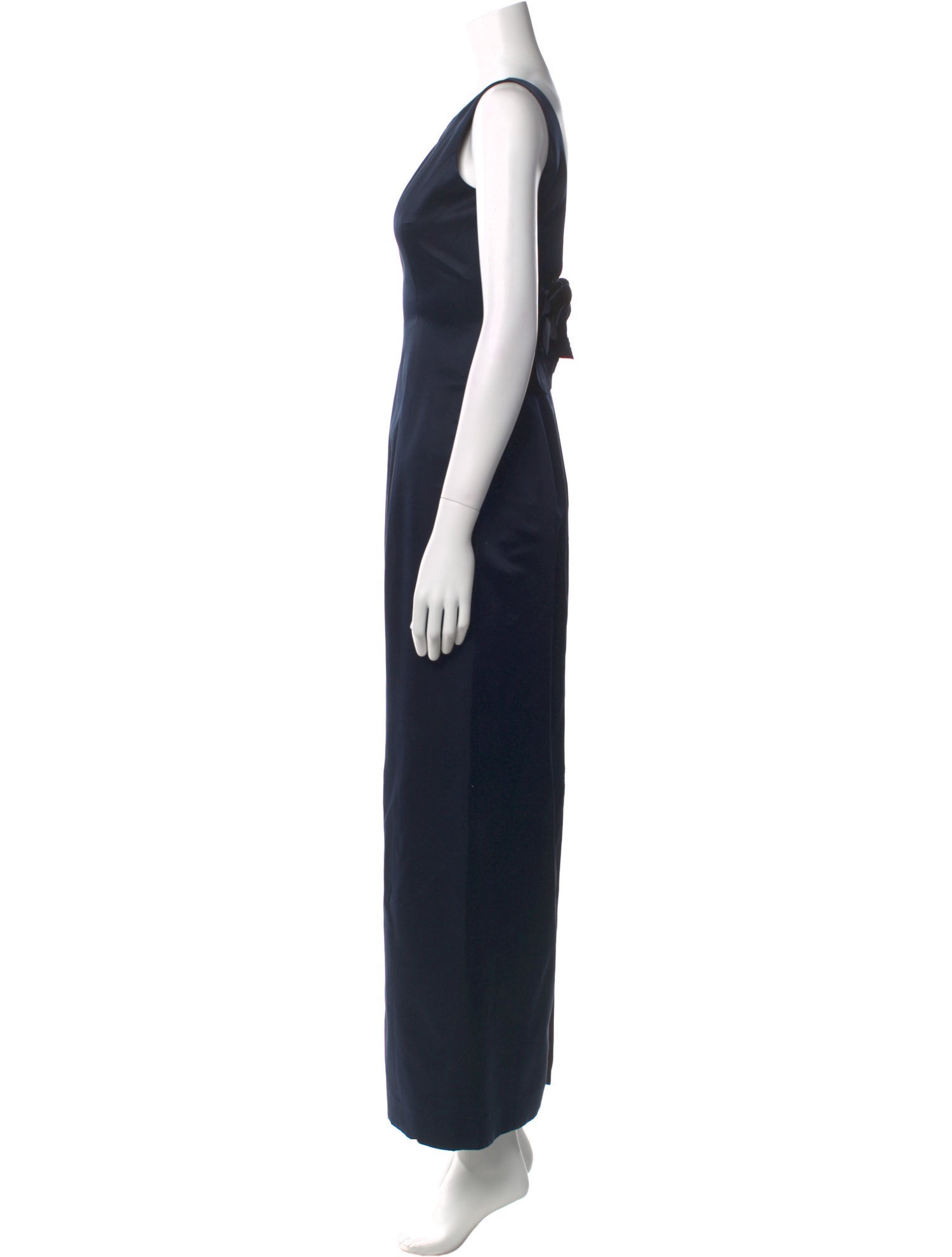 Amsale Bateau Neckline Long Dress