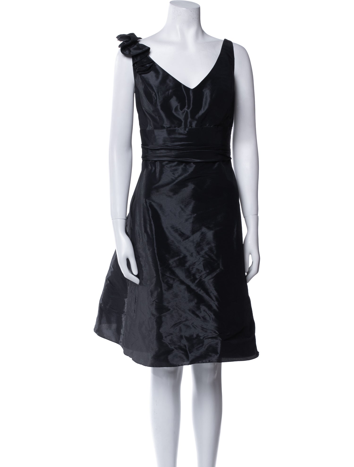 Amsale V-Neck Mini Dress