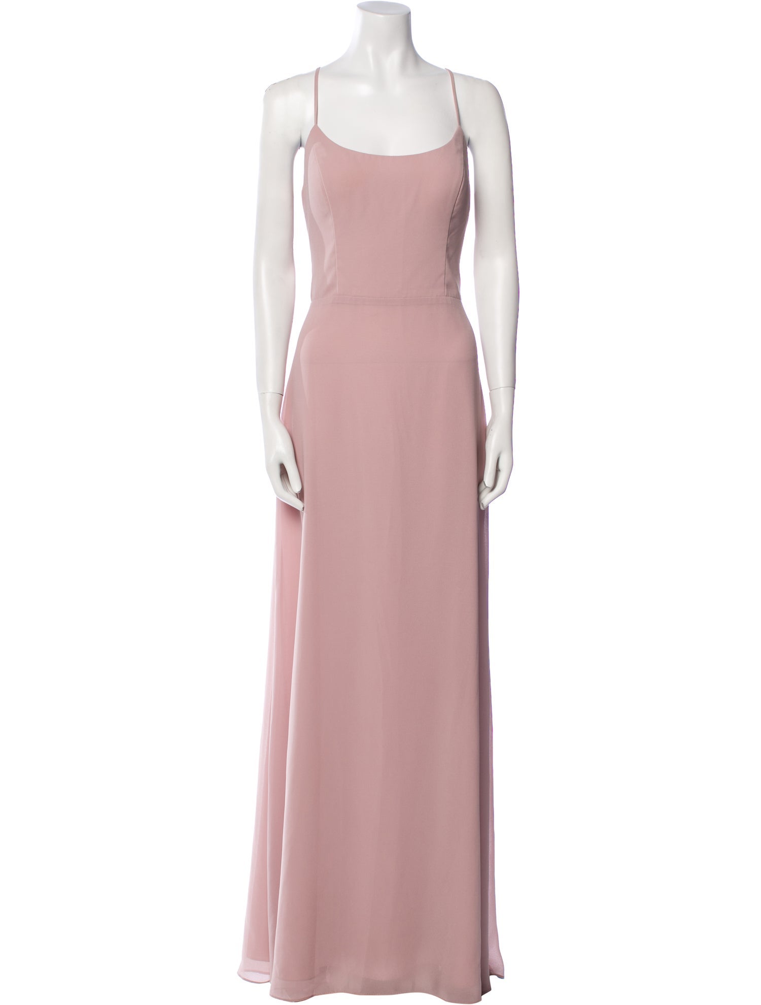 Amsale Scoop Neck Long Dress