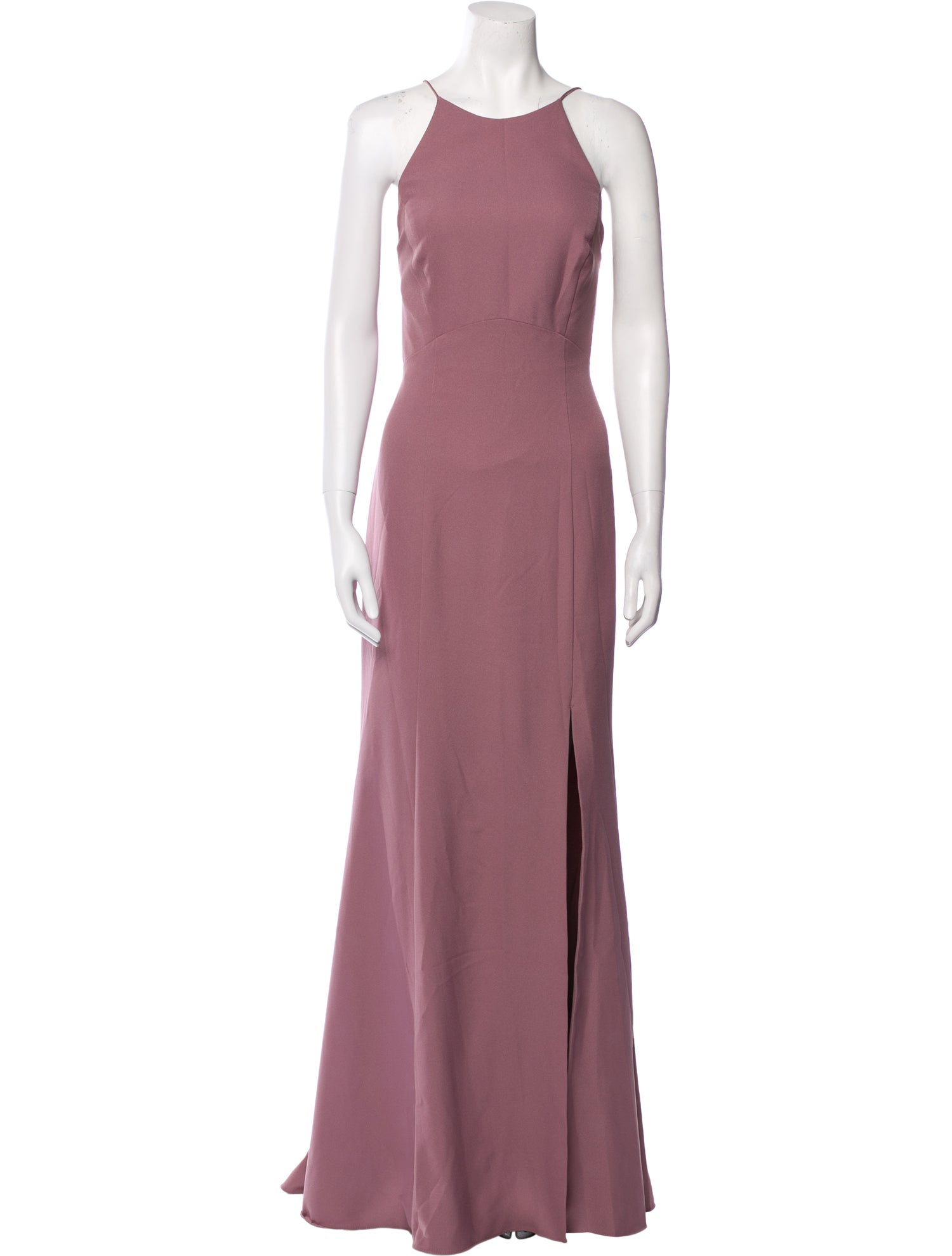 Amsale Scoop Neck Long Dress
