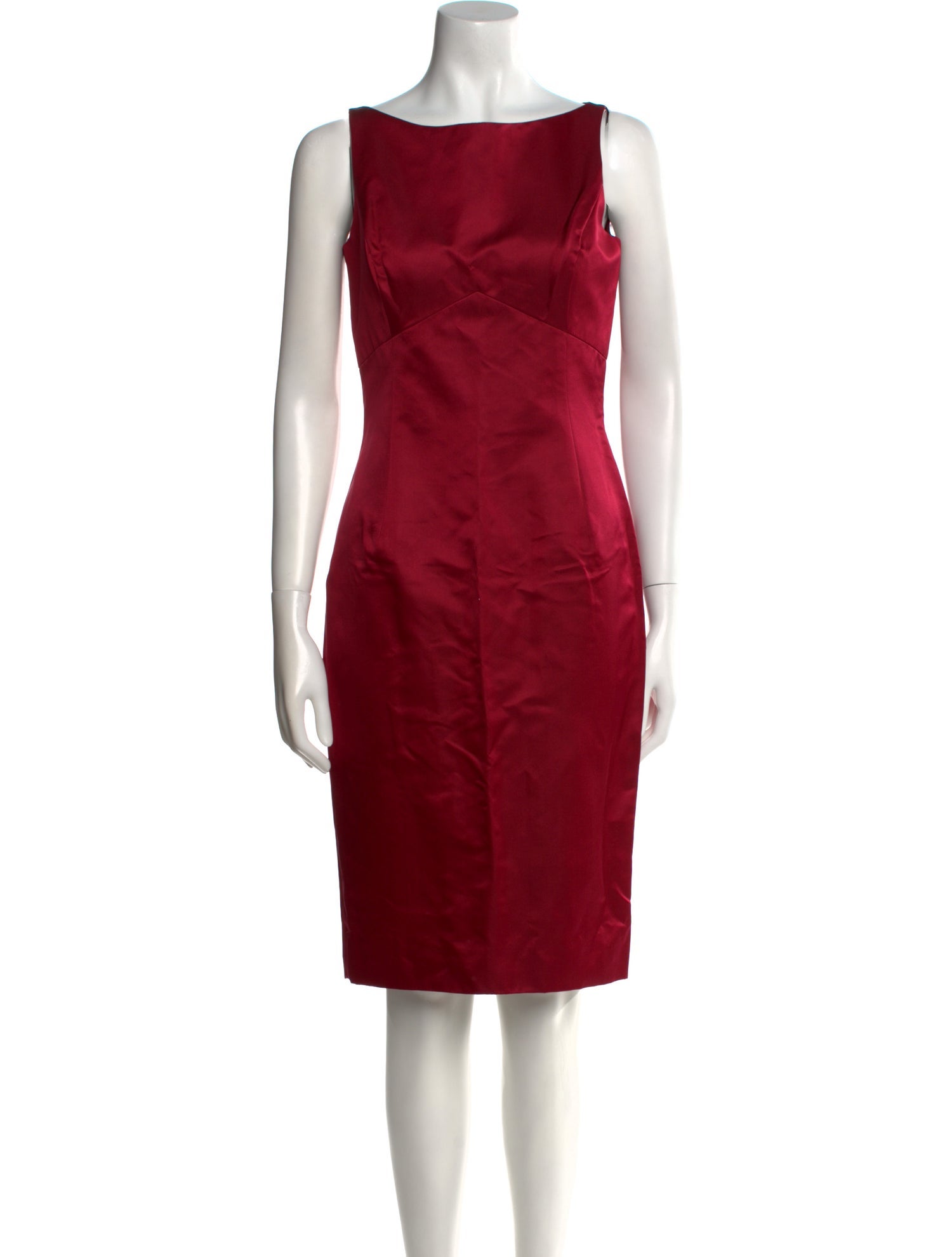 Amsale Bateau Neckline Knee-Length Dress